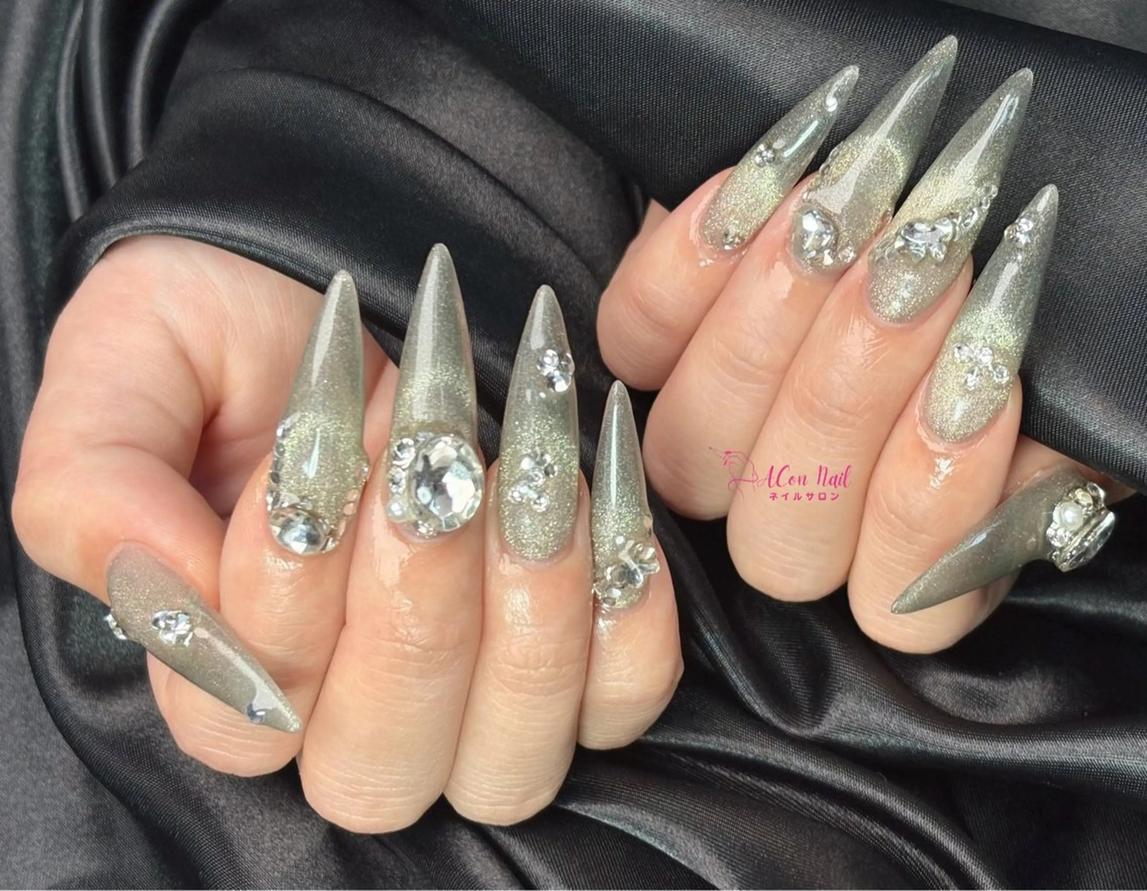 ネイル 桜ネイル 長さ出し フラワーネイル フレンチネイル ジェルネイル ハンドネイル AConNailSalon所属・ACon NailSalonのネイルデザイン