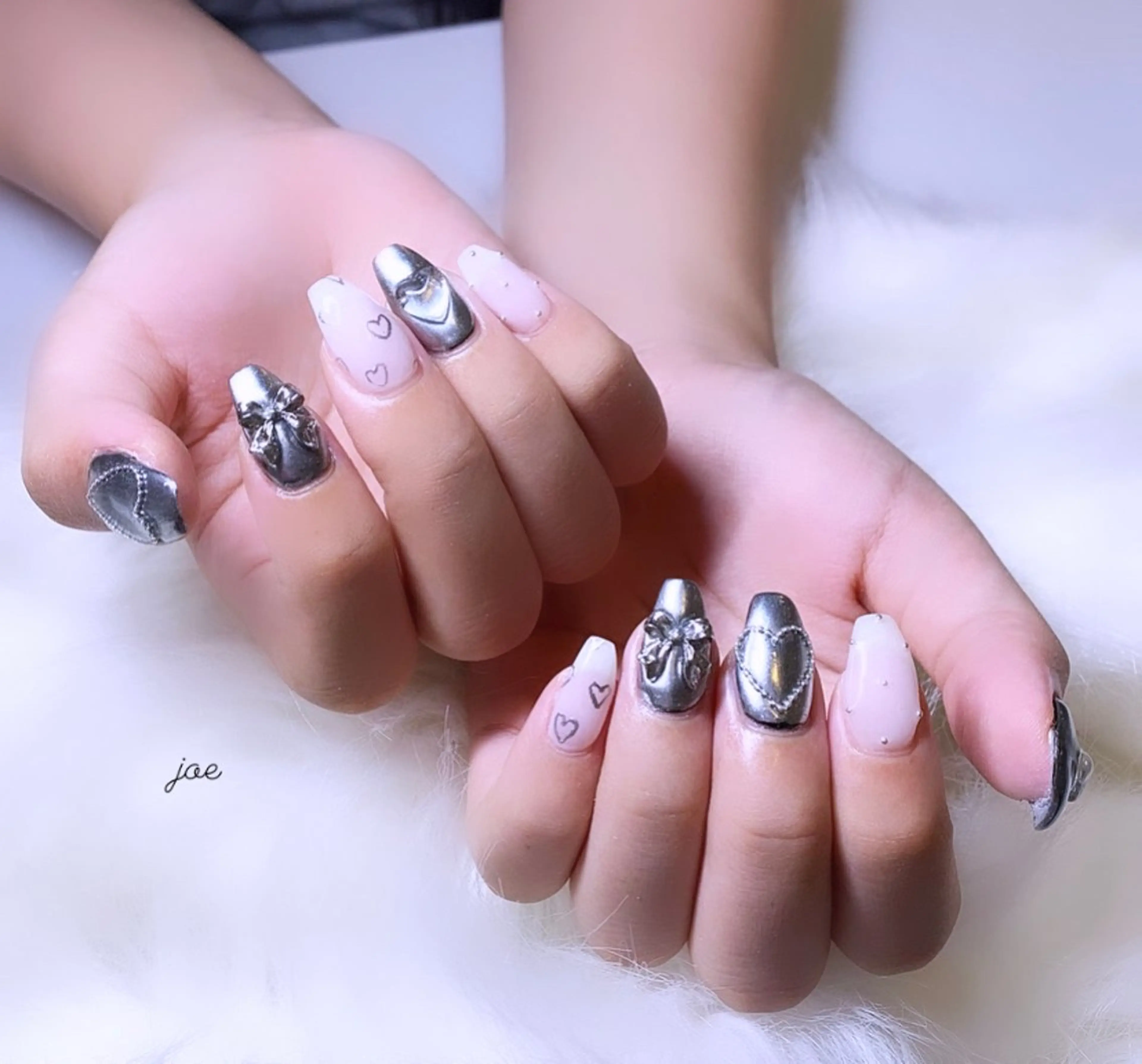 ネイル ミラーネイル 持ち込み 石堂 さくらのネイルデザイン