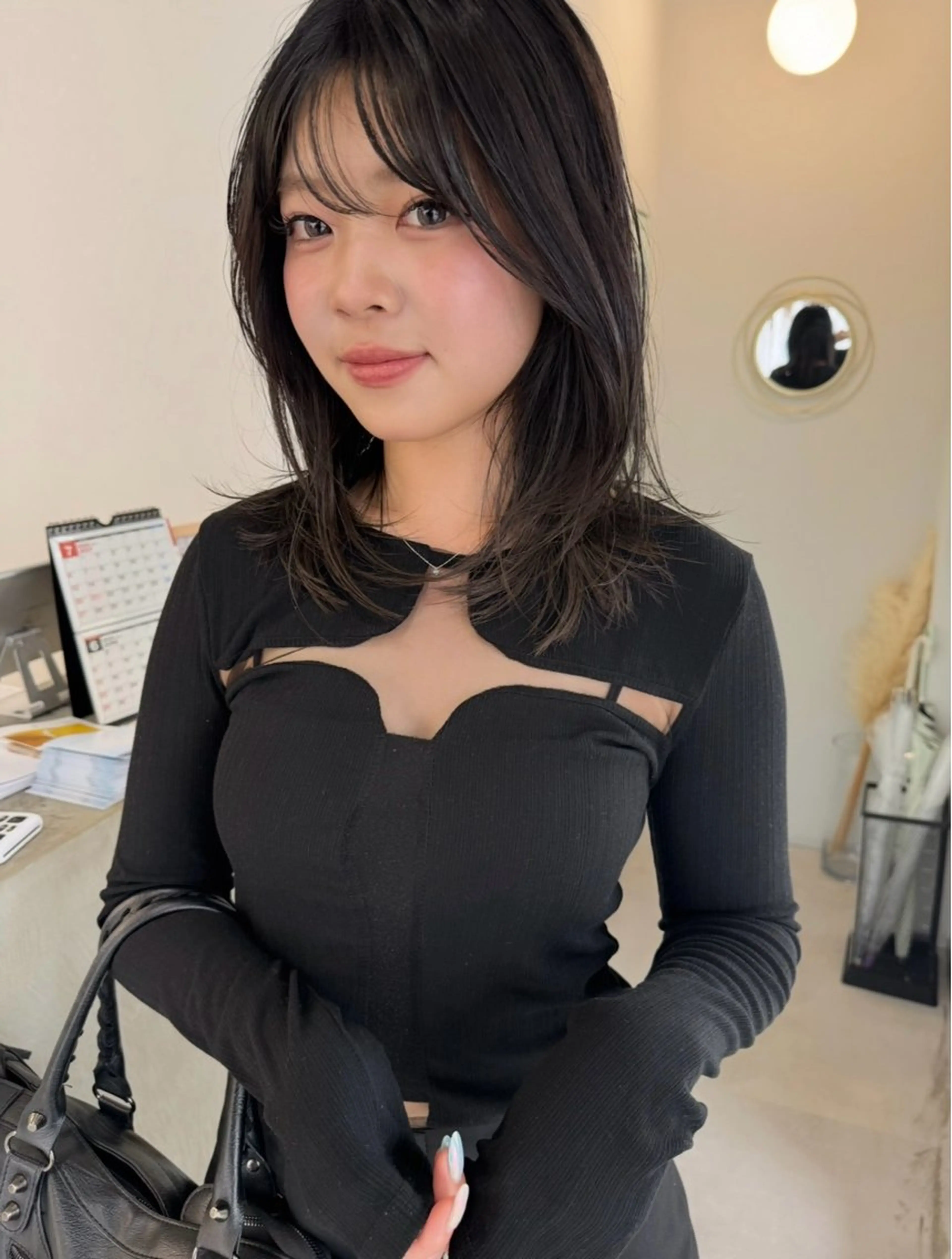 ミディアム ミディアムレイヤー レイヤーカット 田中 叶太のヘアスタイル