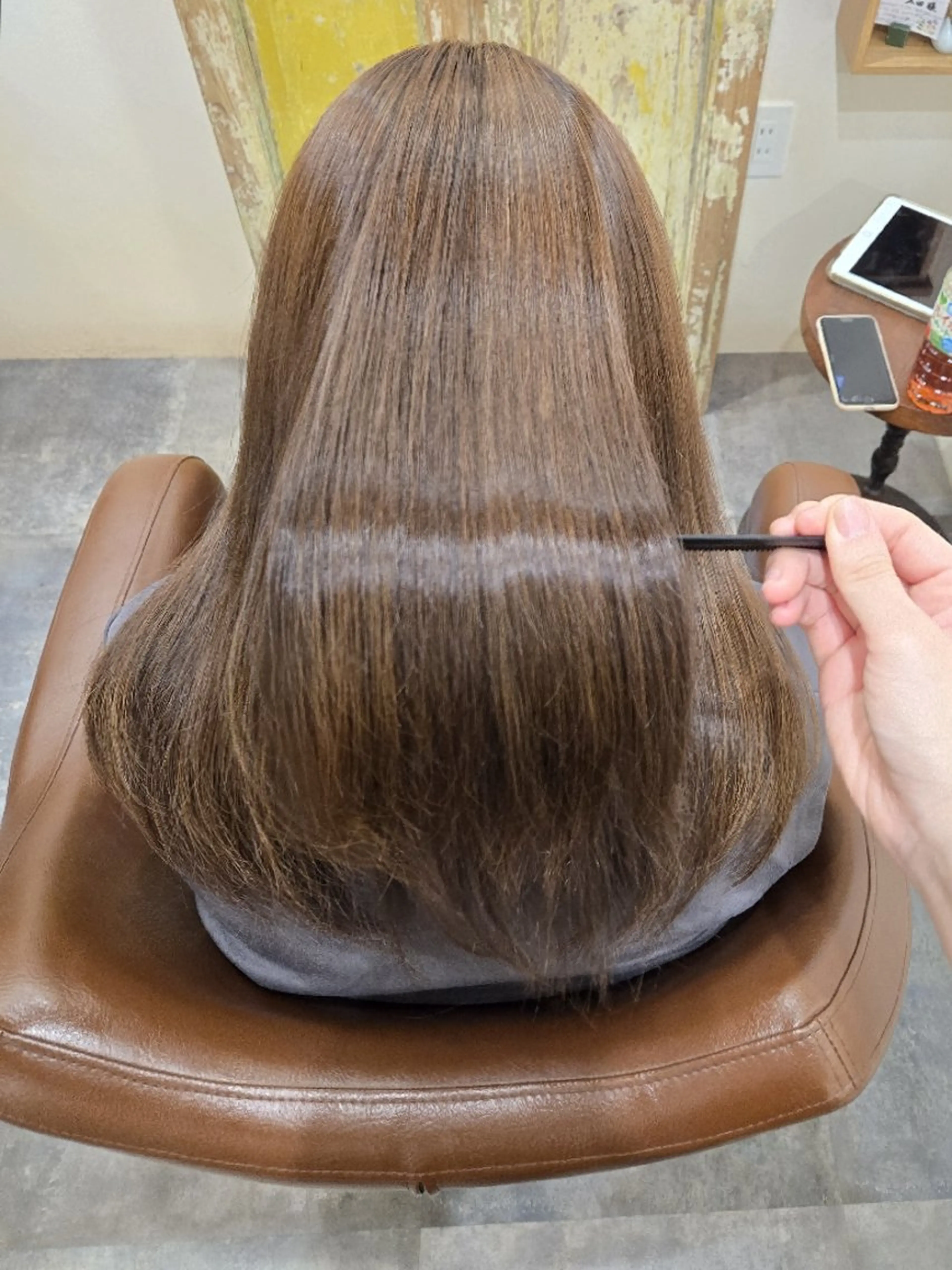 ミディアム 縮毛矯正 トリートメント ️🩵美髪矯正 みおのヘアスタイル