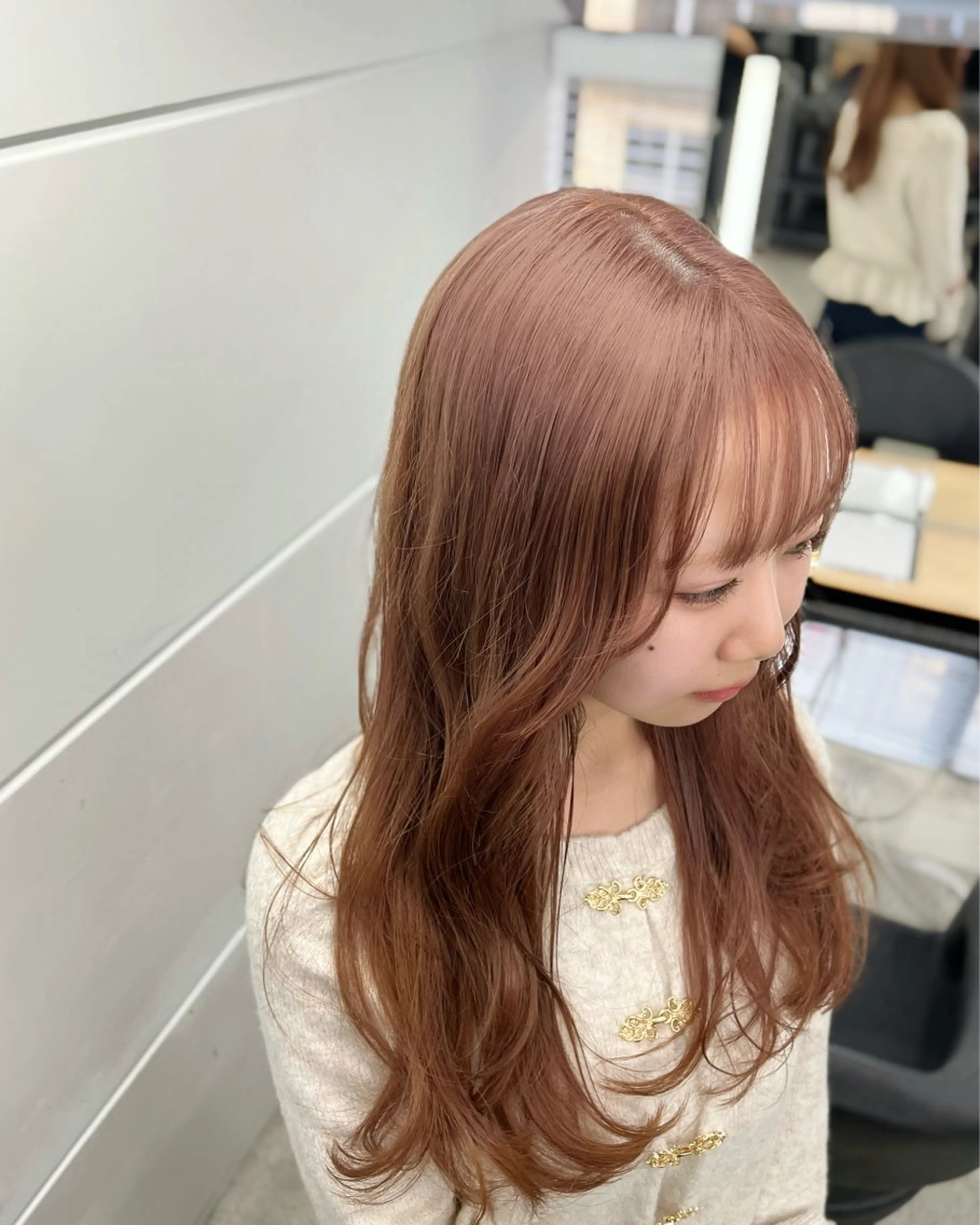 ミディアム カラー ピンクカラー 縮毛矯正/ハイトーン /パーマ/せき🧸のヘアスタイル