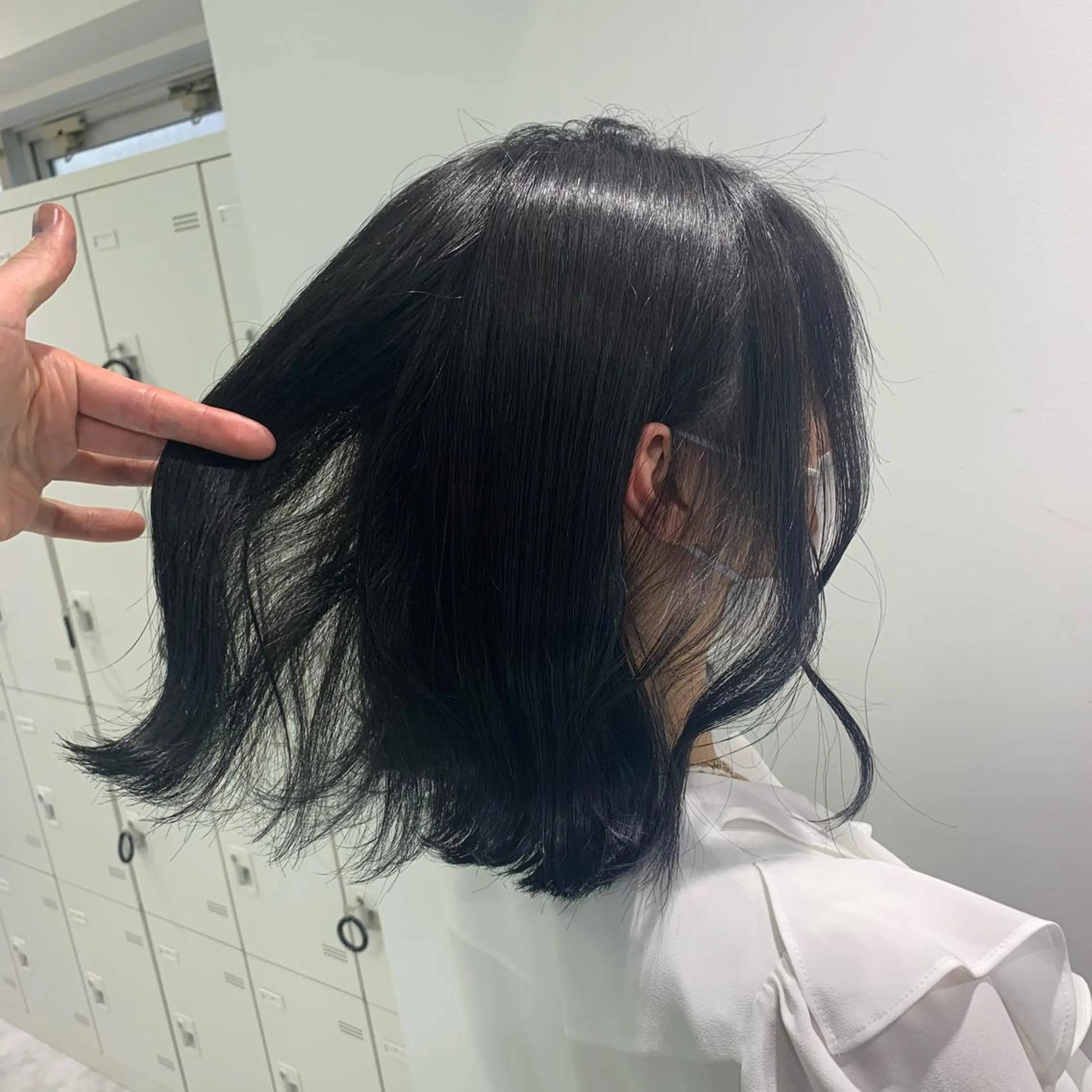 セミロング カラー パーマ ヘアアレンジ ネイル マツエク・マツパ 韓国風ベージュ🤎 赤みなし🌿横浜🤎のヘアスタイル