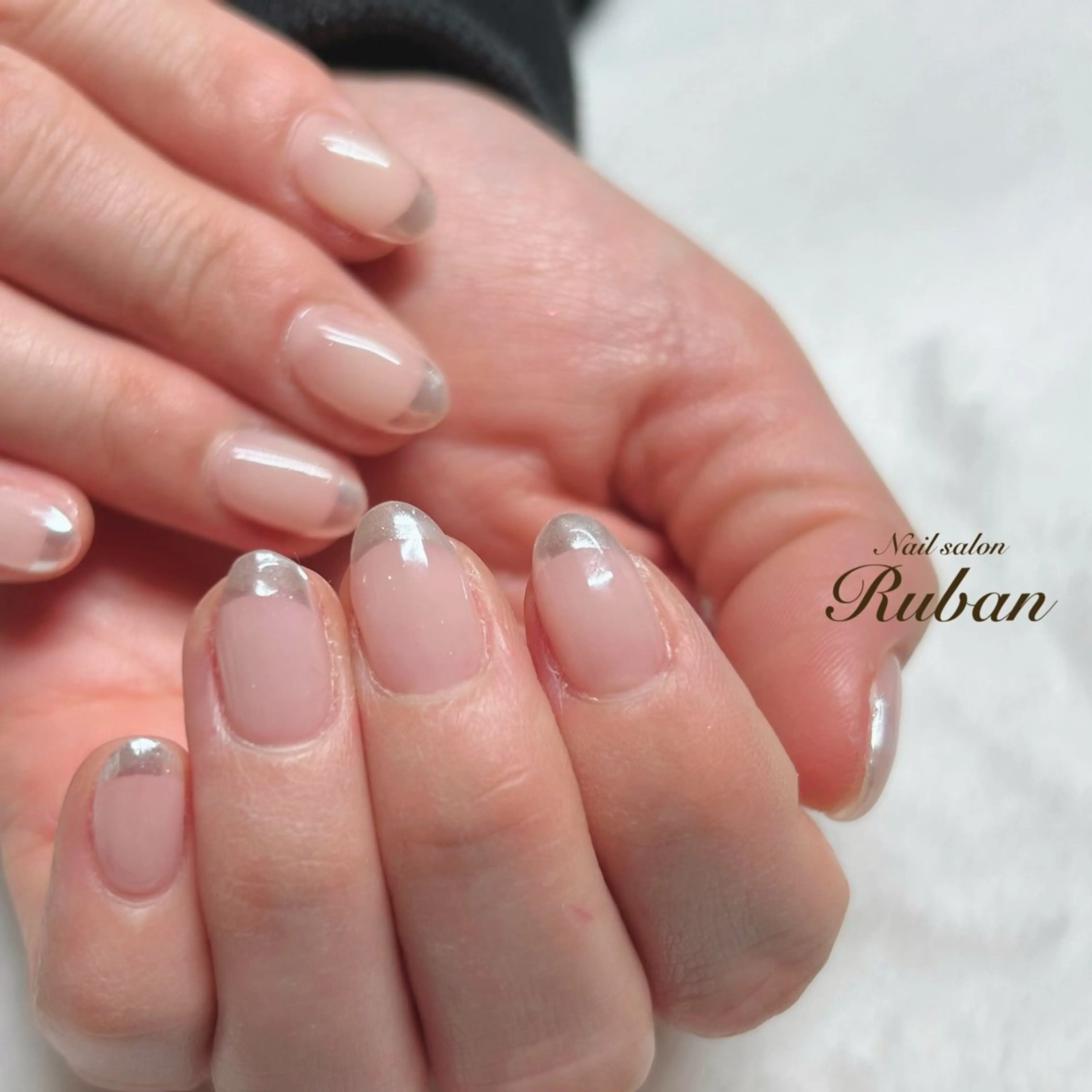 ネイル オーロラネイル フレンチネイル Nail salon Rubanのネイルデザイン