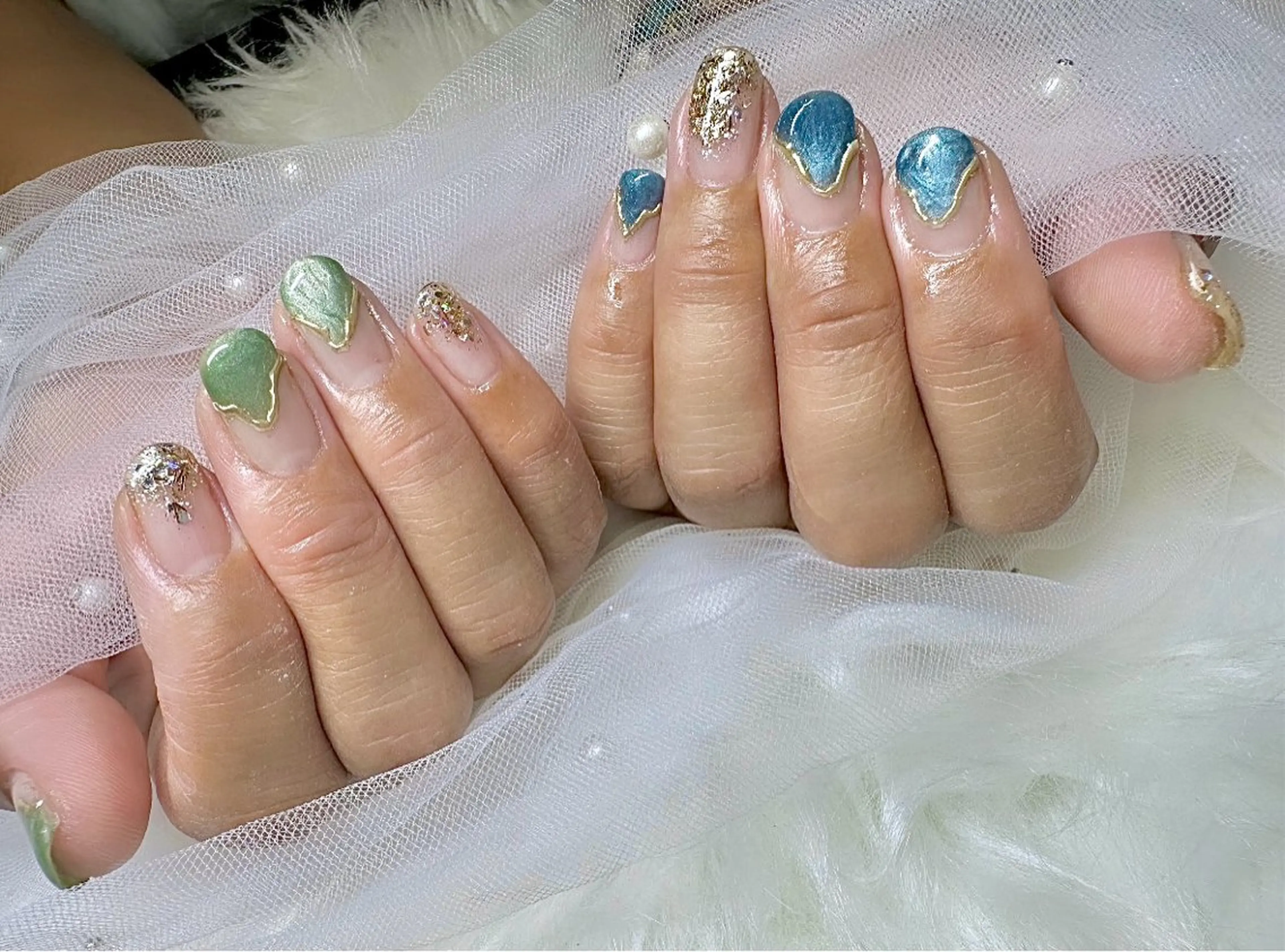 お好きなデザインジェルネイルやり放題(オフなし)の写真