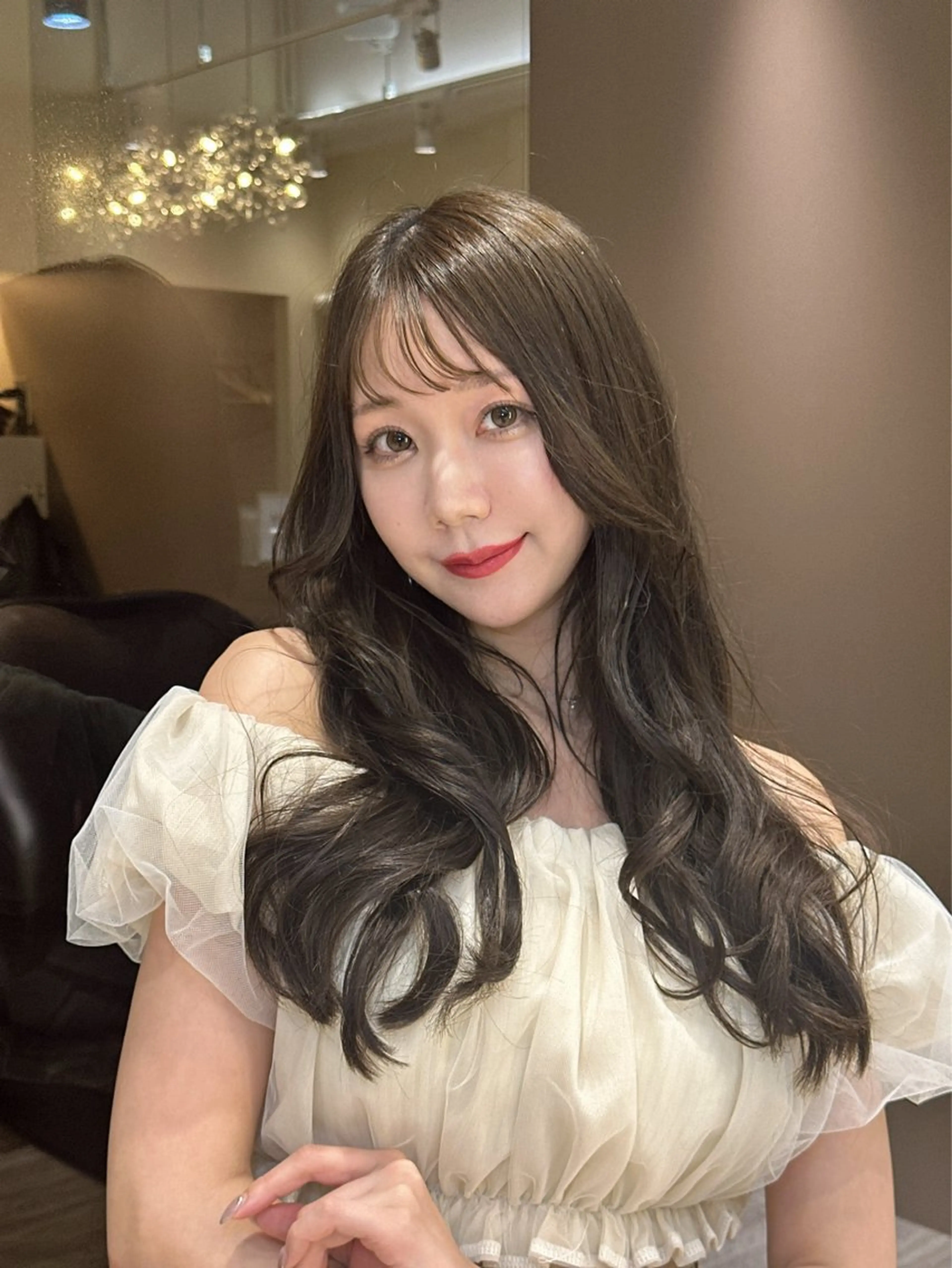 ロング カラー カット トリートメント 顔周り/韓国レイヤー /髪質改善/小原幹太のヘアスタイル