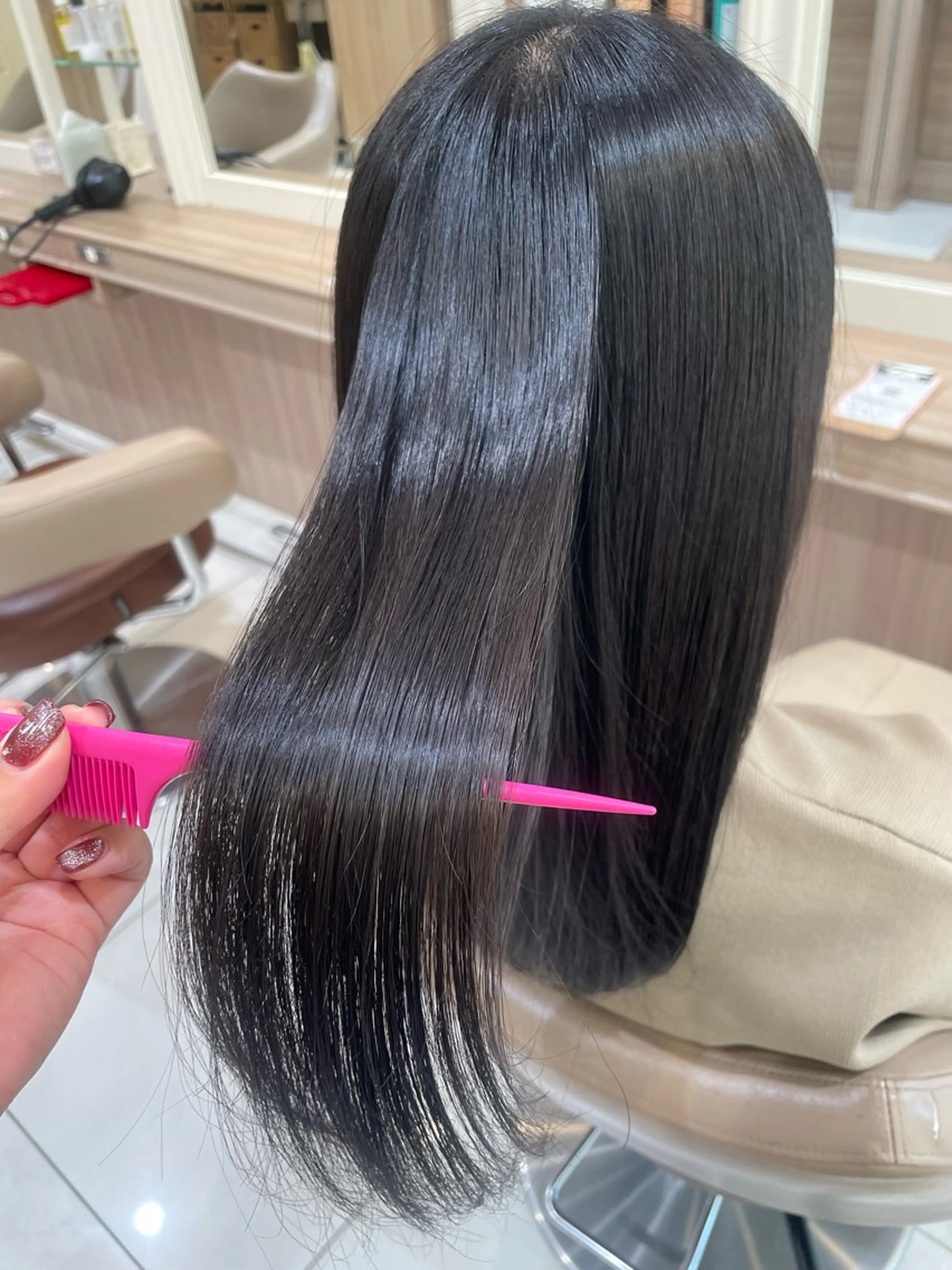 ロング パーマ 縮毛矯正 トリートメント 韓国ヘアメイク🎀/ 縮毛矯正✨山本媛香のヘアスタイル