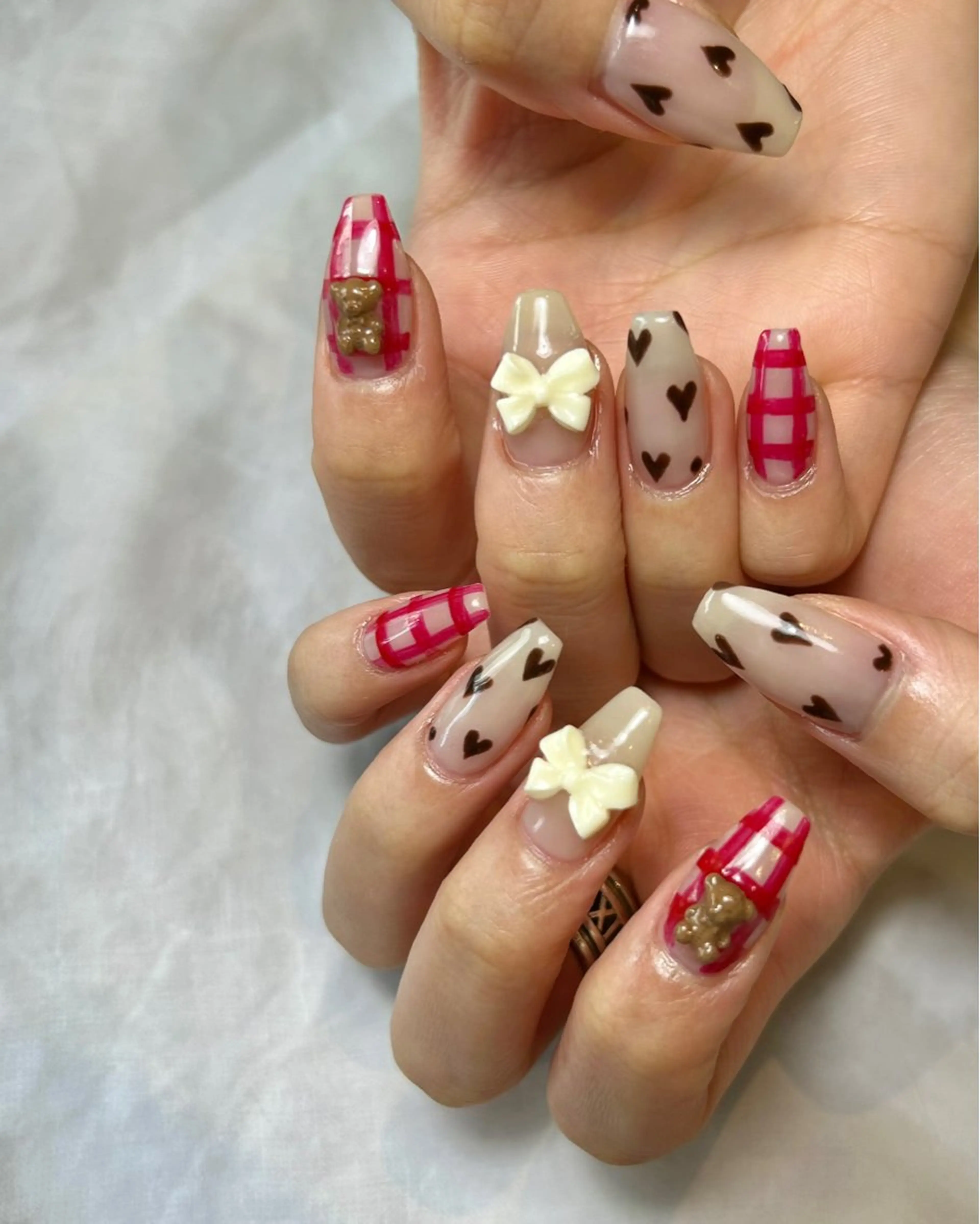 ネイル ハート ハンドネイル Reflection marikoのネイルデザイン