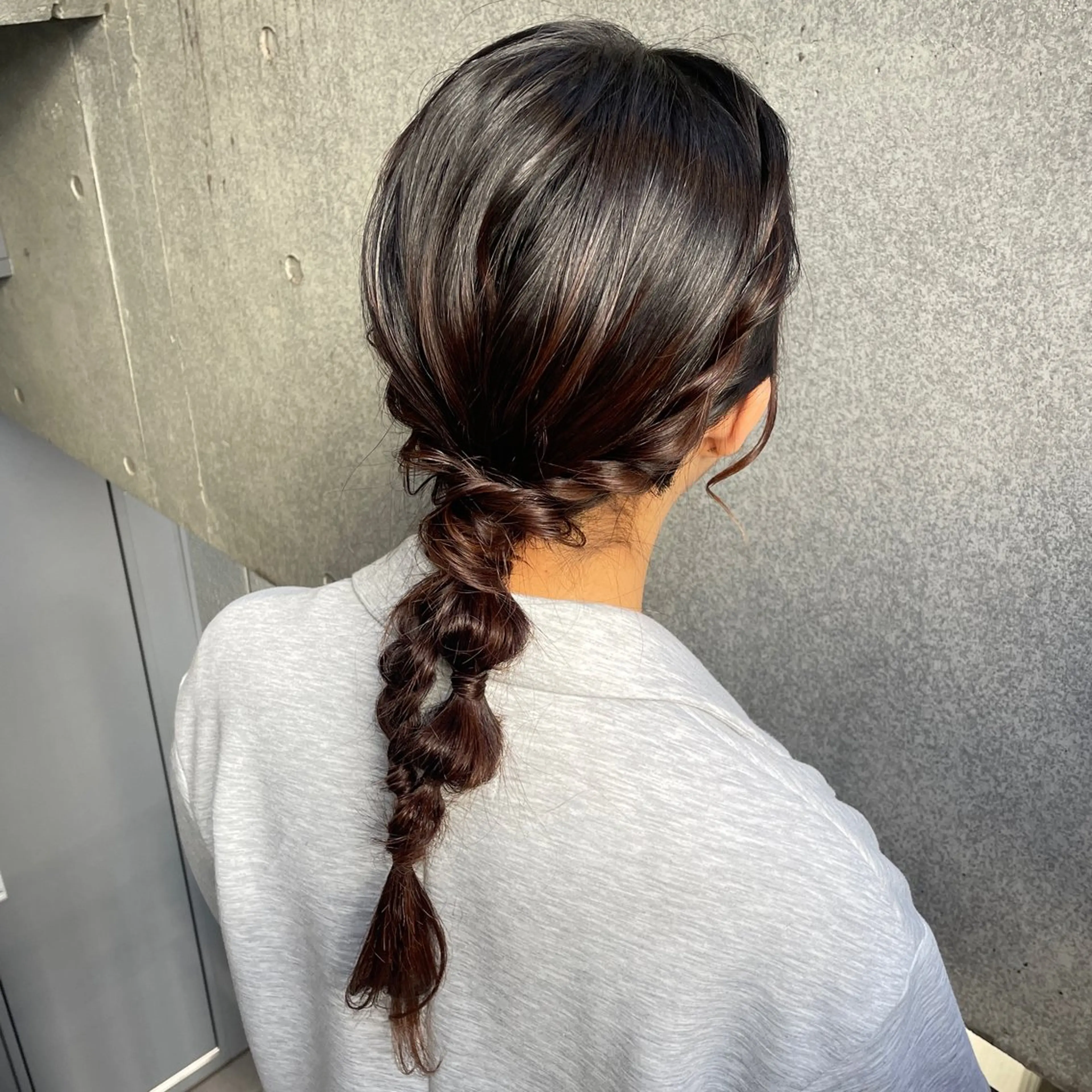 ヘアアレンジ レイヤー/透けカラー アレンジ/篠崎渚彩のヘアスタイル