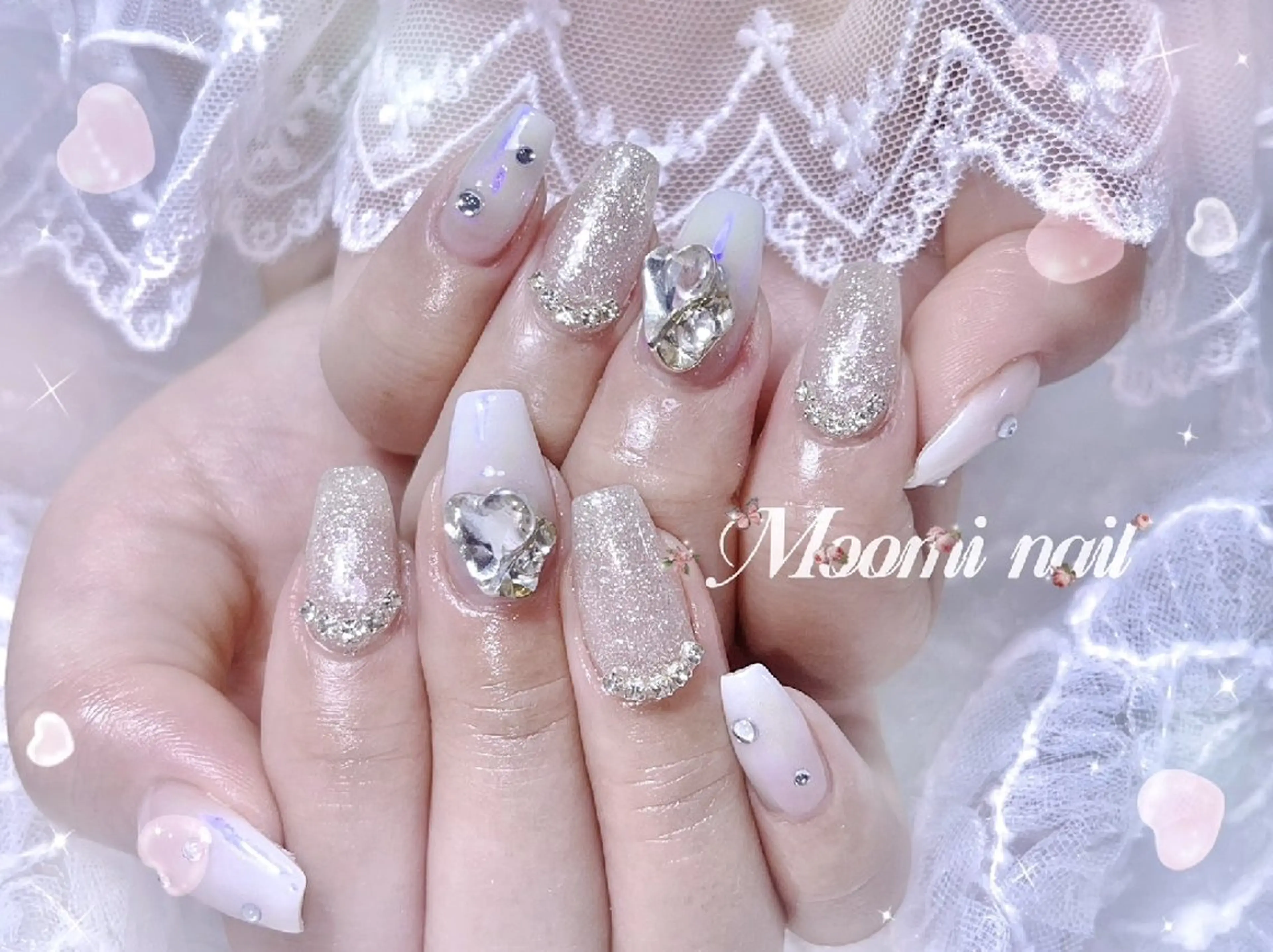 ネイル アートネイル 成人式 長さ出し フットネイル フレンチネイル moomi nail スカルプ専門のネイルデザイン