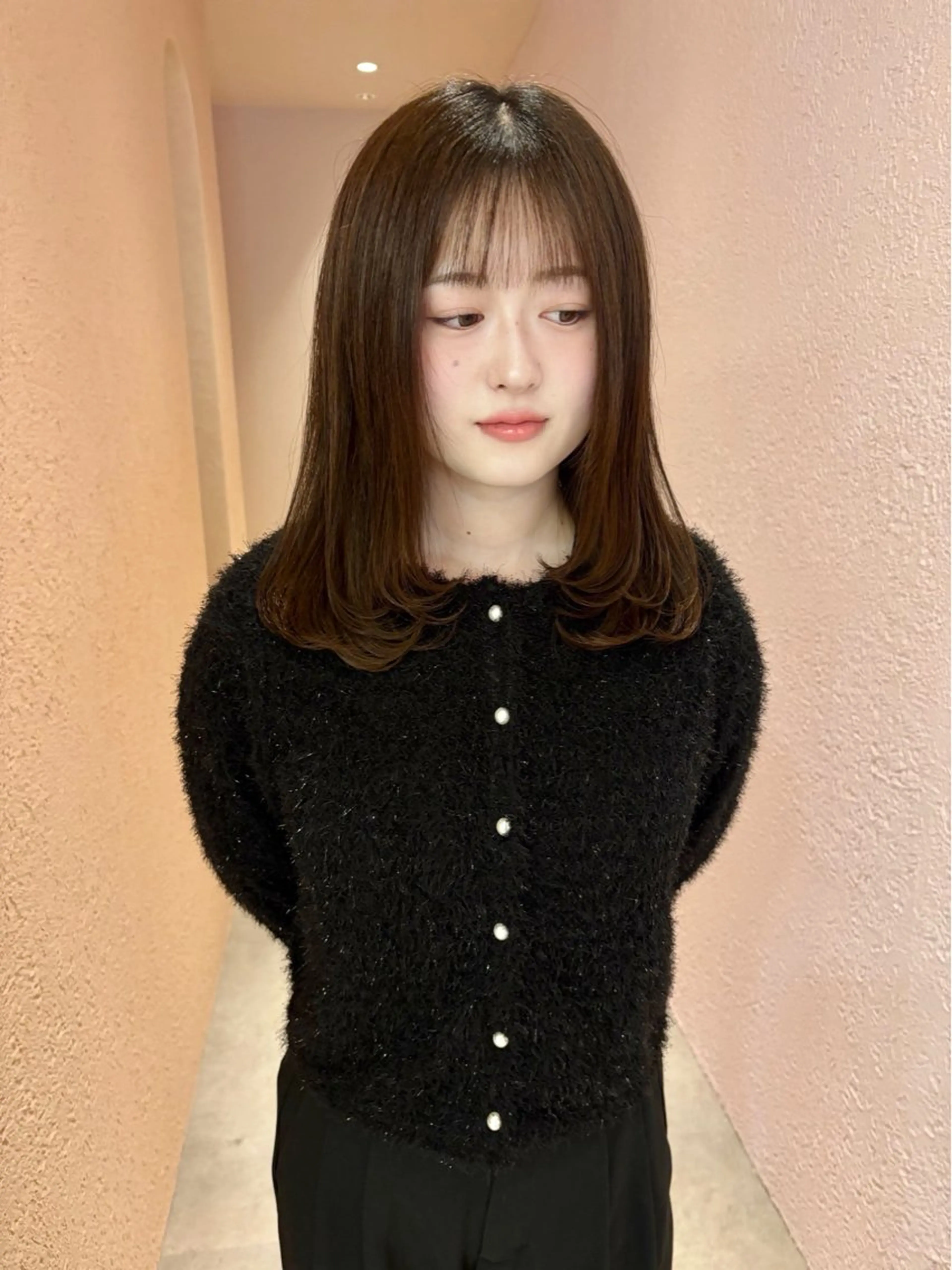 ミディアム 縮毛矯正 merc. 福田茜のヘアスタイル