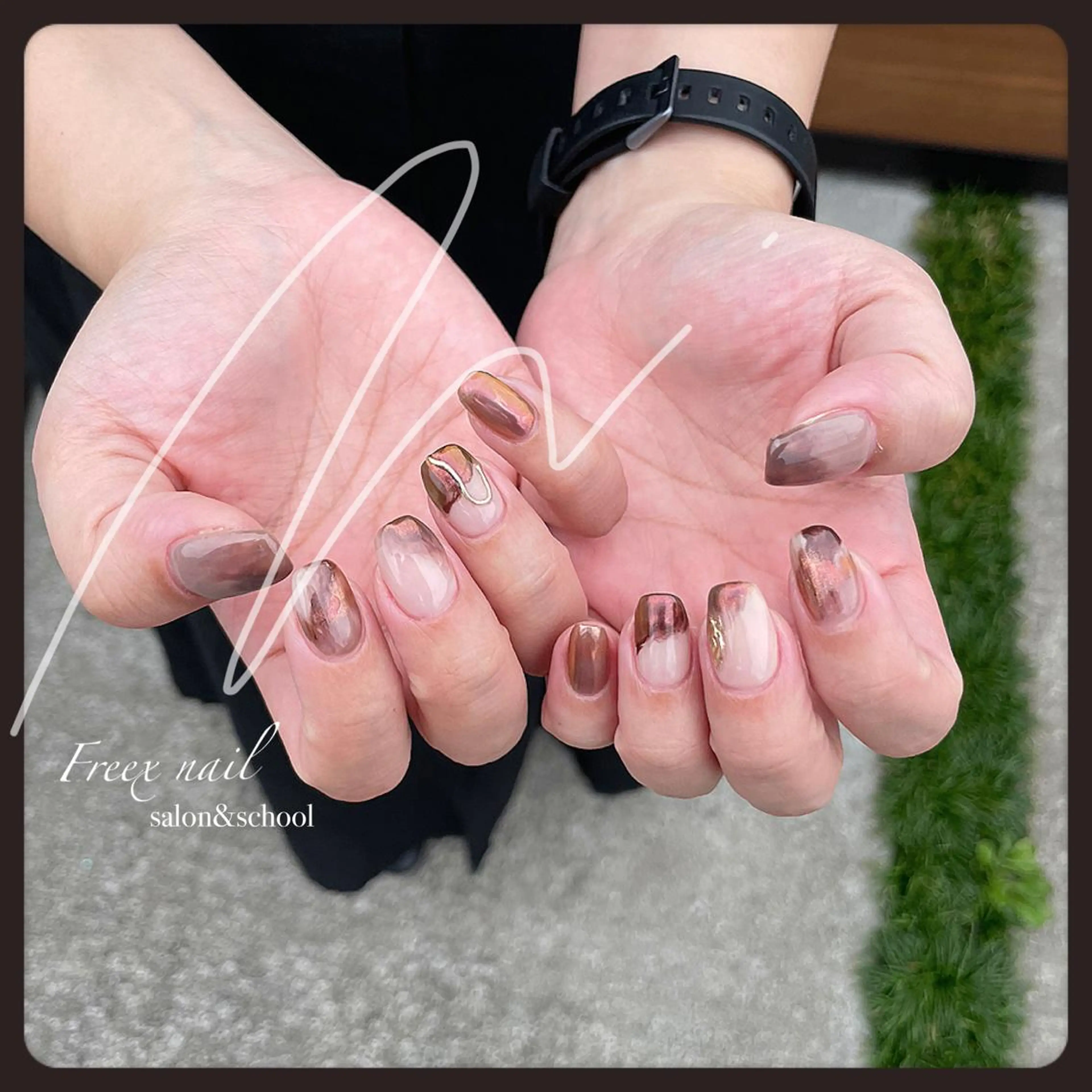 ネイル ハンドネイル ハンドケア freex nail /ニュアンス/個性派のネイルデザイン