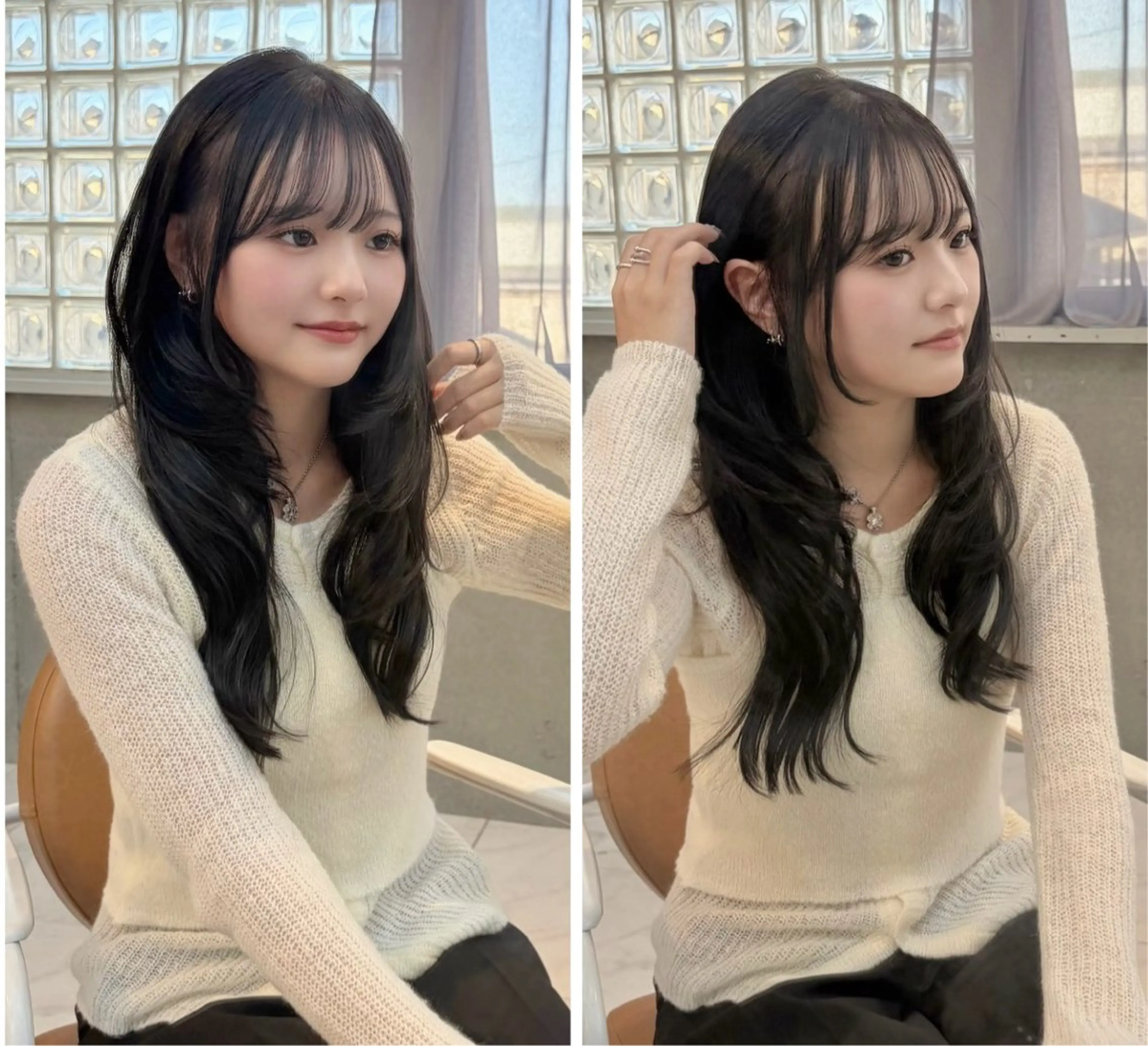 セミロング カット レイヤーカット/ ハッシュカット/草田のヘアスタイル