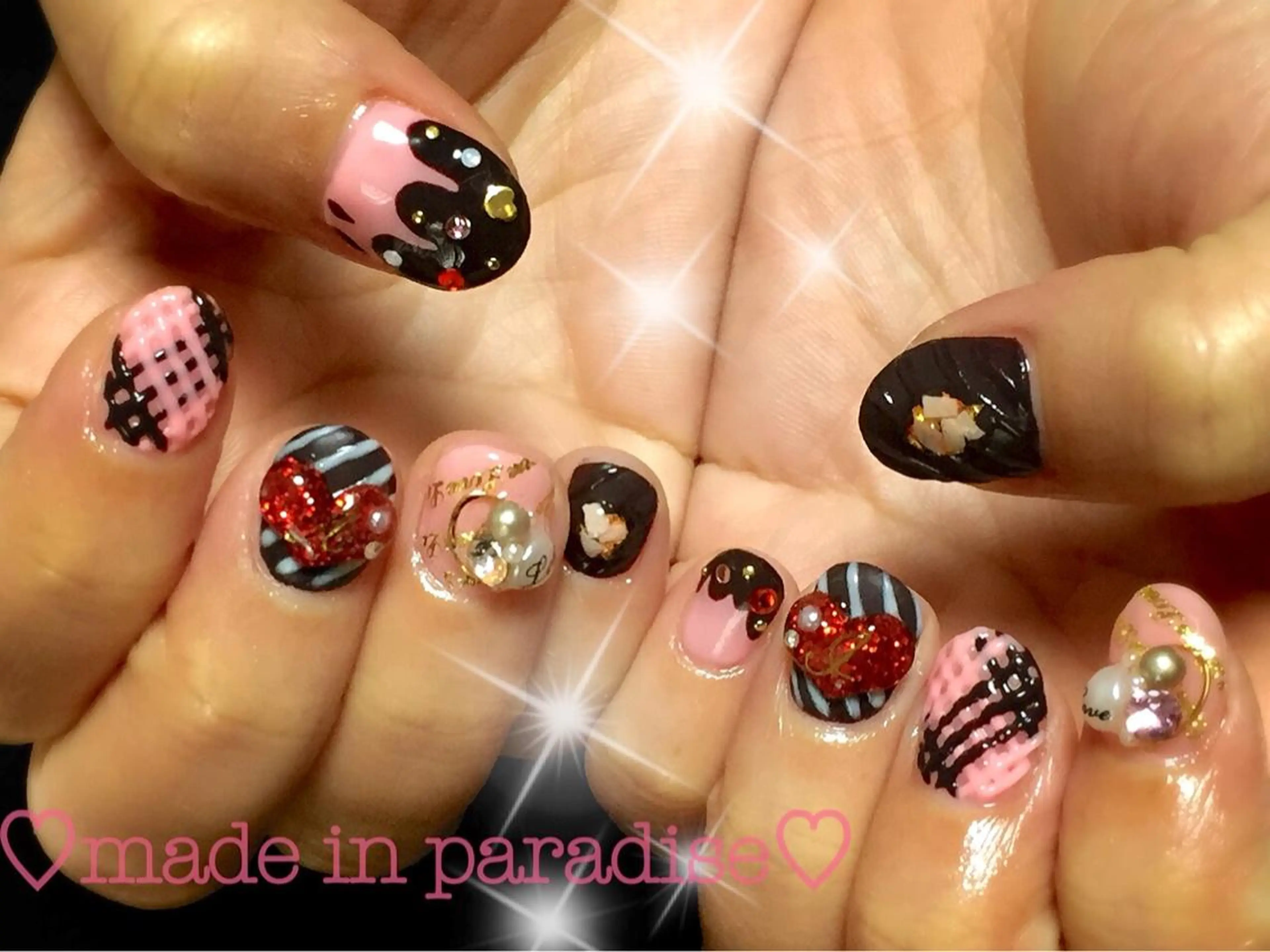 ネイル バレンタイン うるま市サロン Yuko Izawaのネイルデザイン