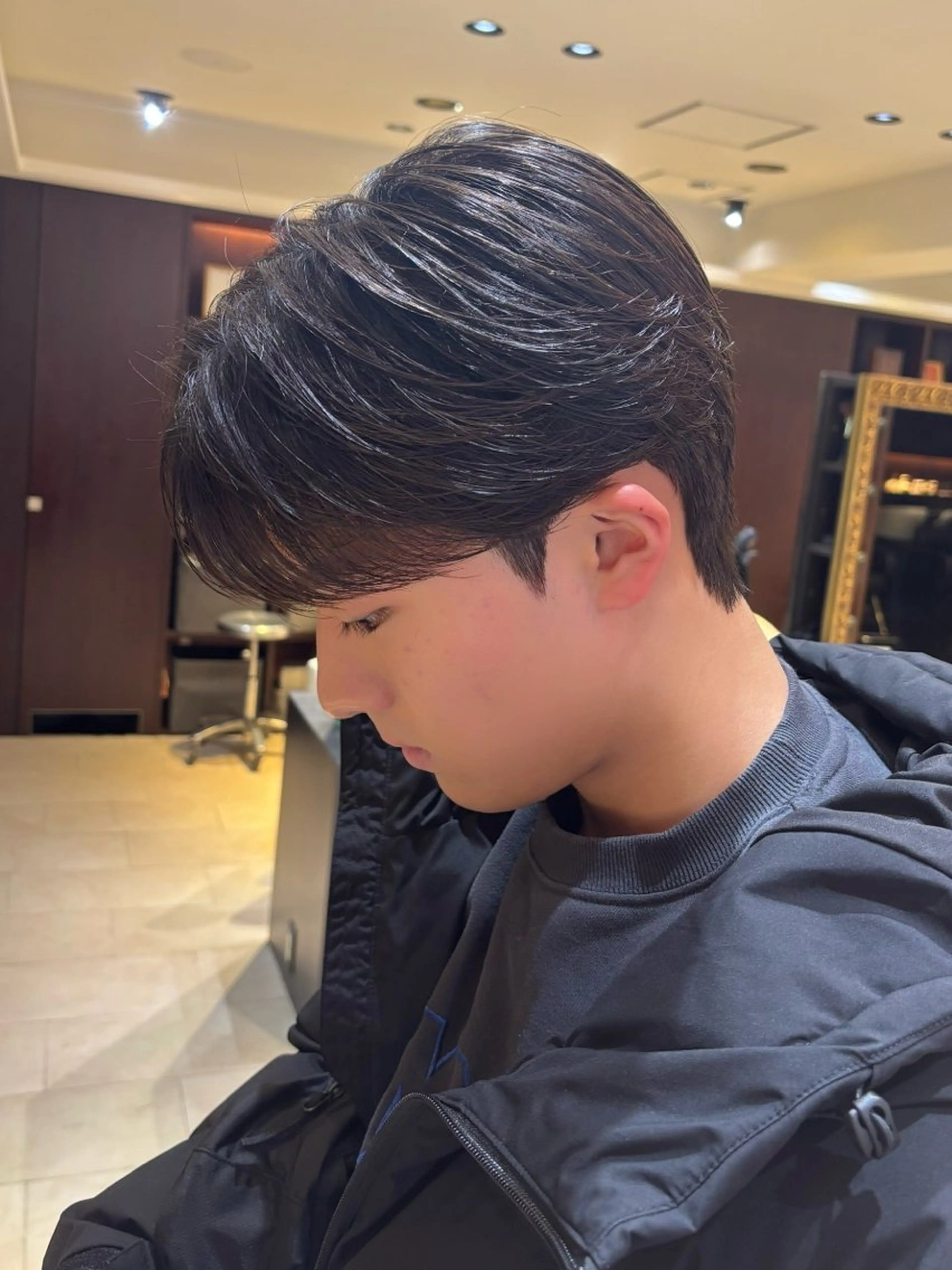 ショート パーマ メンズ カット パーマ カルマパーマ韓国ヘア shiryuのヘアスタイル