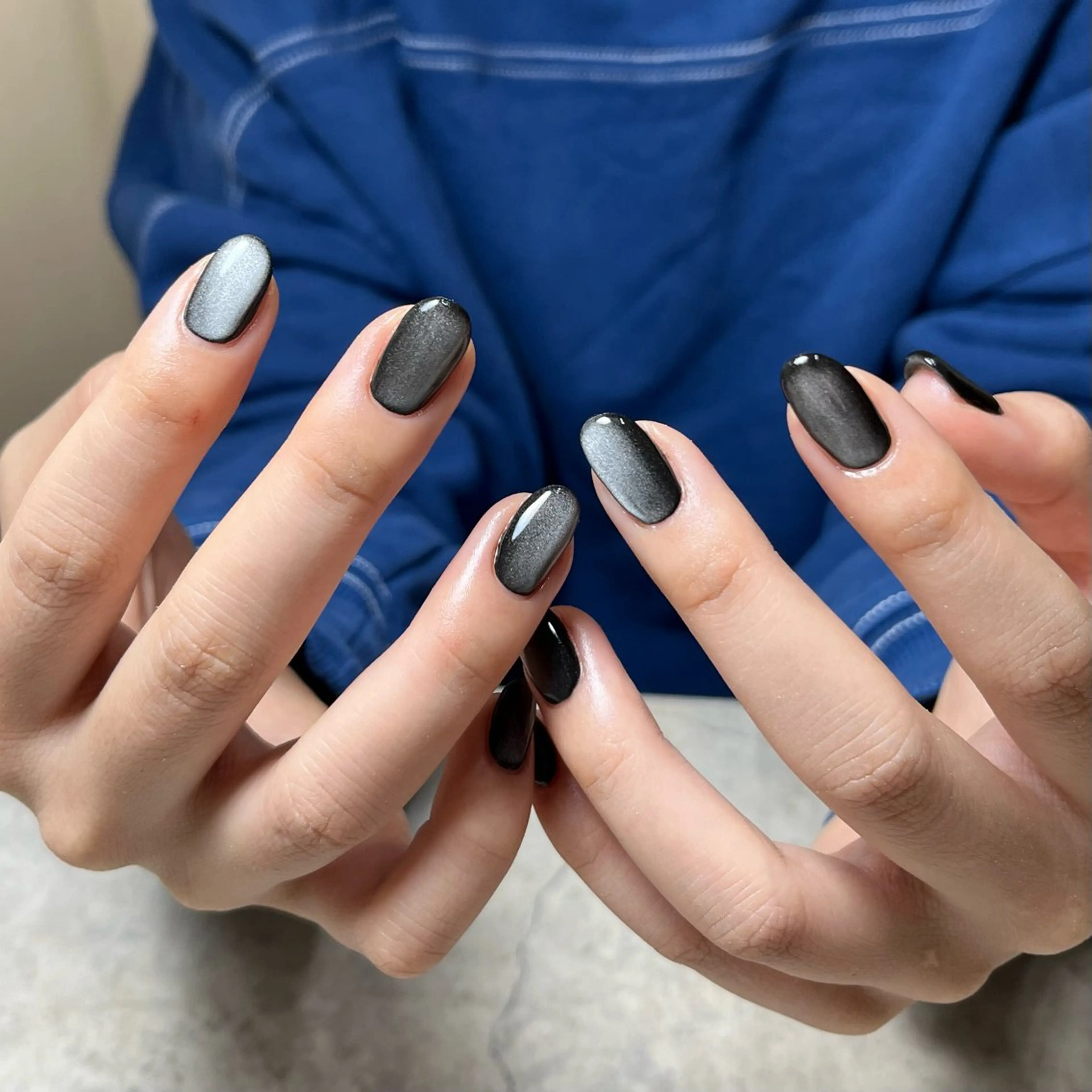 ネイル グリーン マグネットネイル vegh. nail／阿波座のネイルデザイン