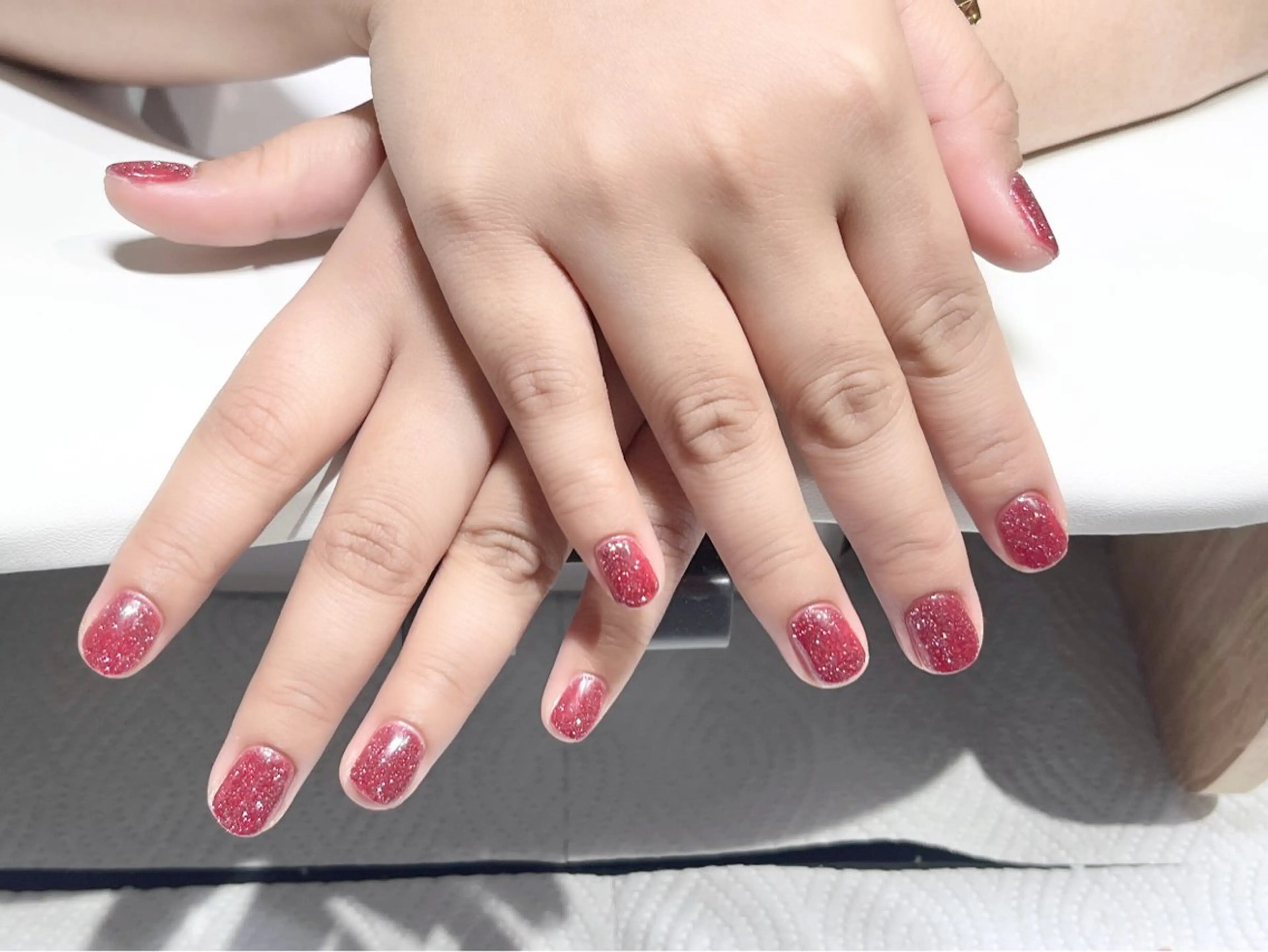 ネイル フラッシュネイル ラメ(グリッター) ワンカラーネイル ハンドネイル Belle Fleuve ASUのネイルデザイン