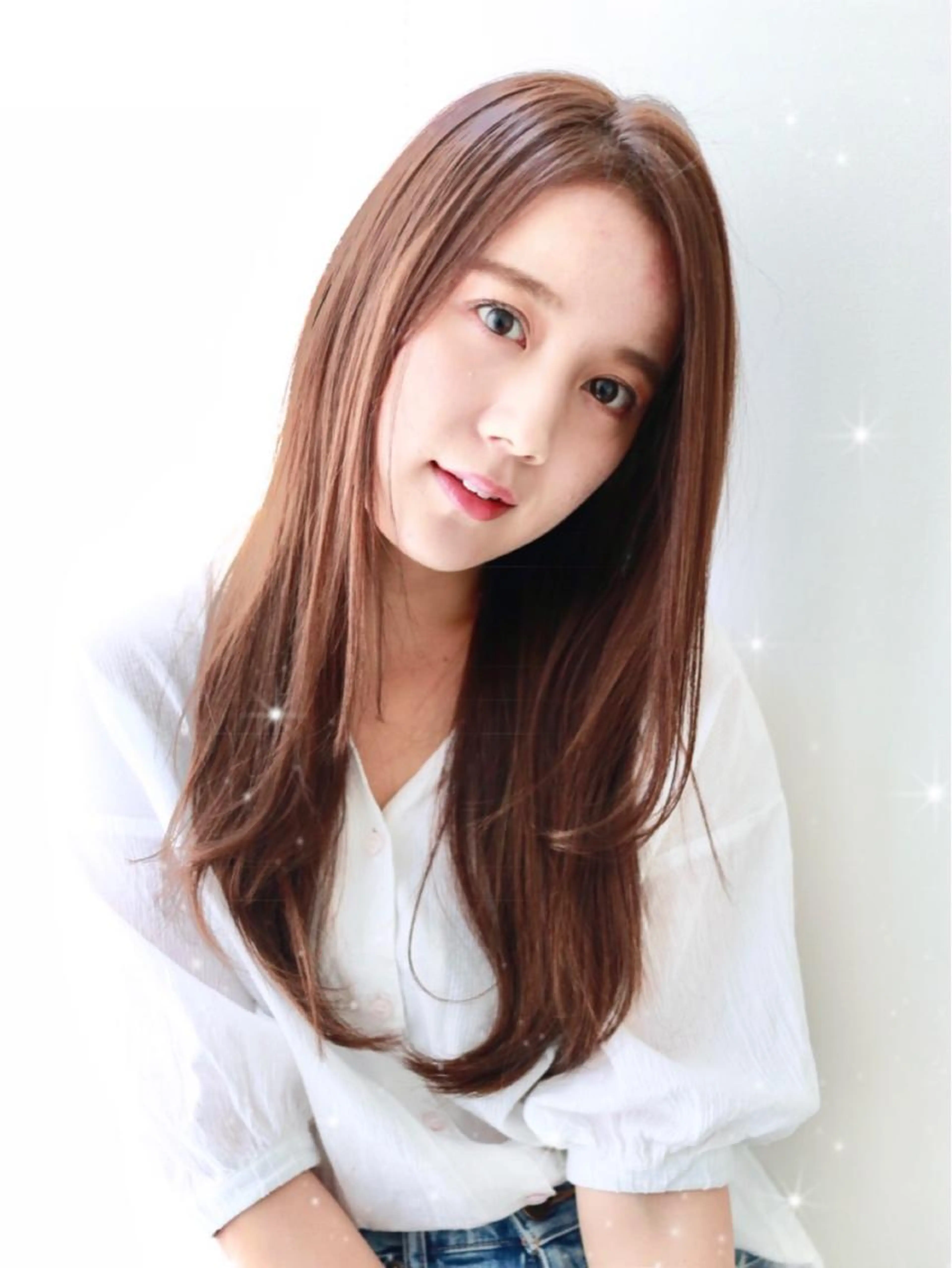 【💠美髪矯正フルコース💠】🌟小顔カット➕縮毛矯正➕プレミアムカラー➕ハホニコトリートメント🌟/美髪ストレート/の写真