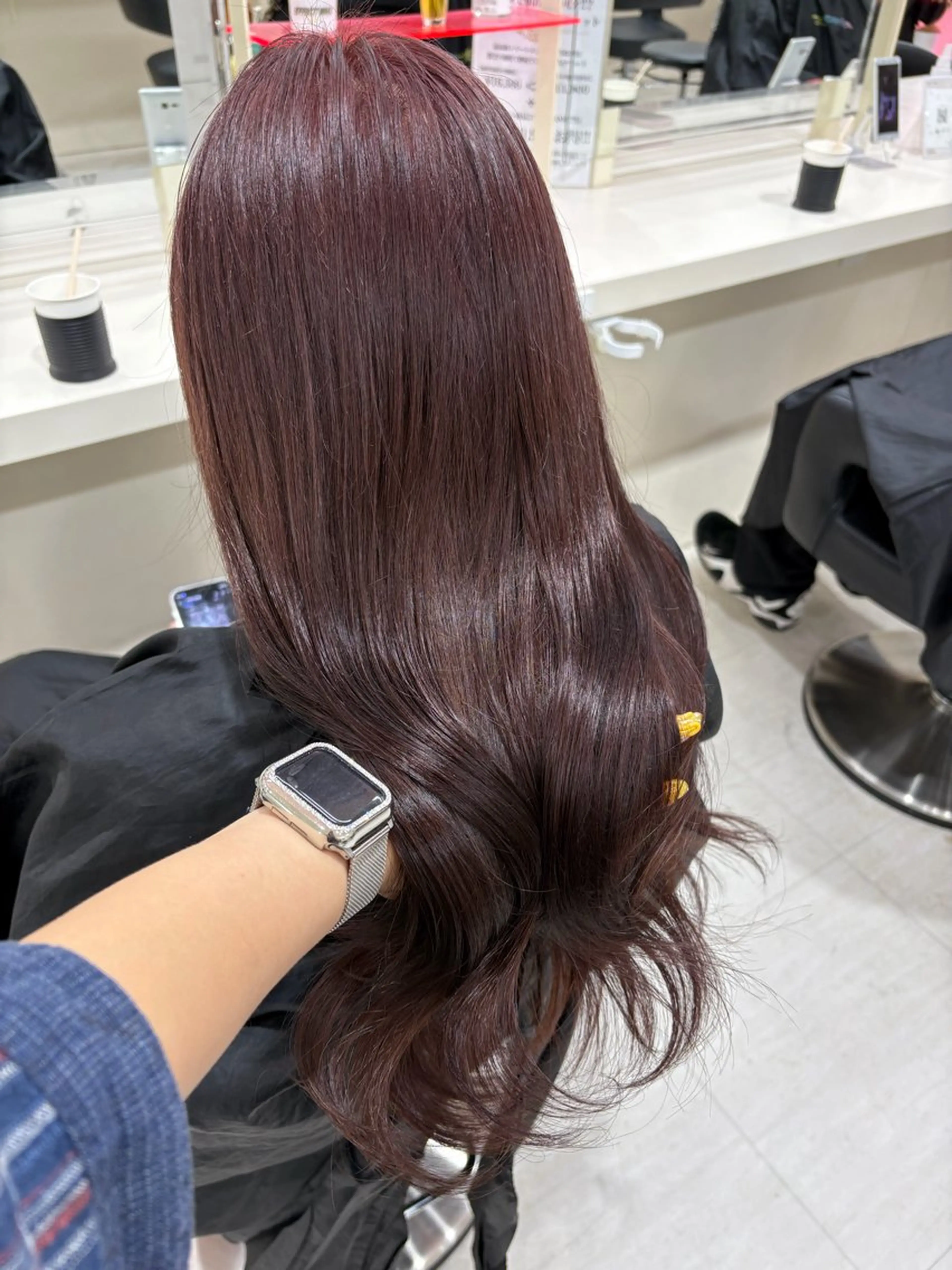 セミロング カラー ヘアアレンジ ヘアカラー トリートメント くれは ワンカラー/髪質改善のヘアスタイル