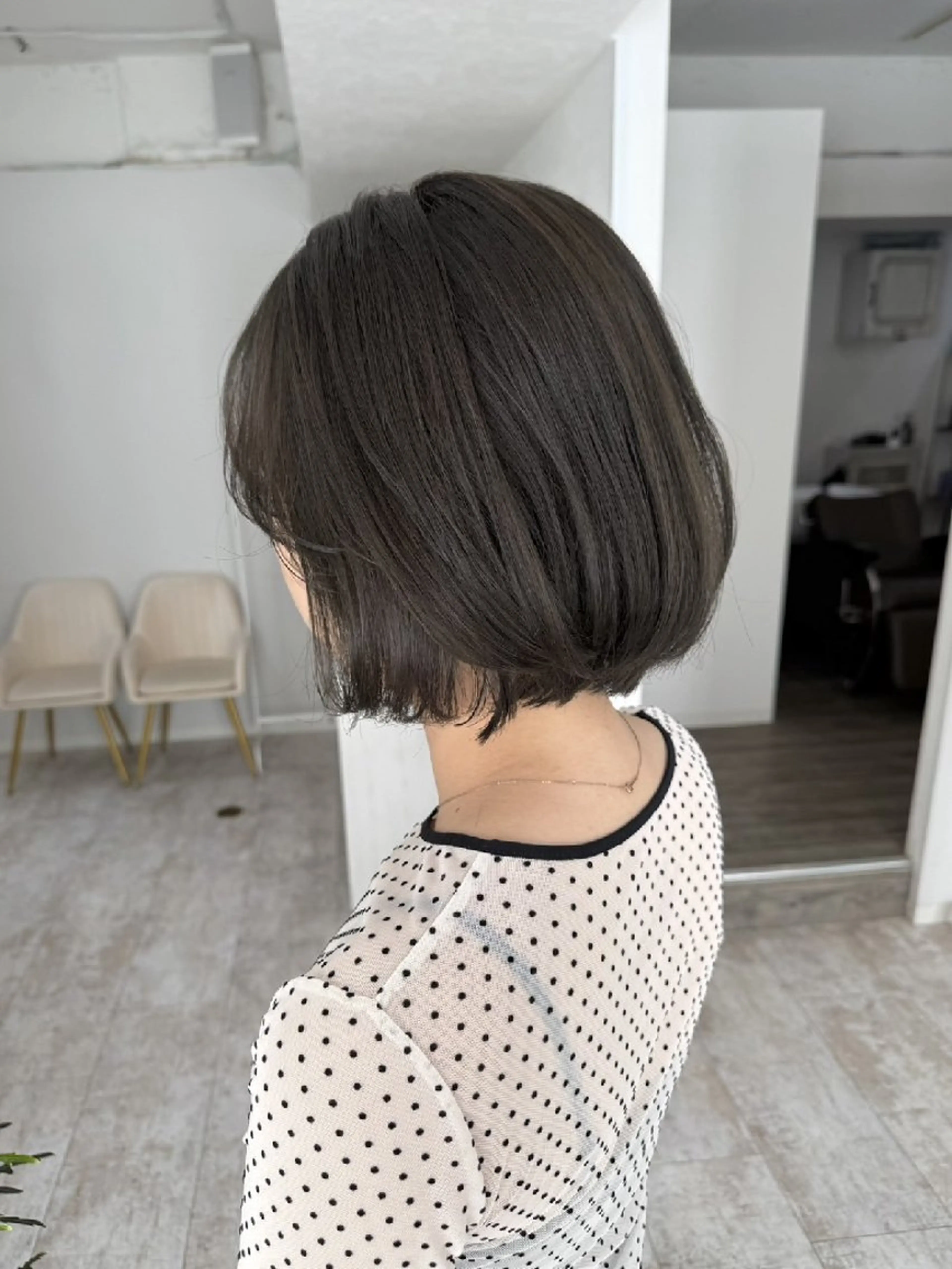 ショート カラー カット ヘアカラー トリートメント piLLon 心斎橋のヘアスタイル