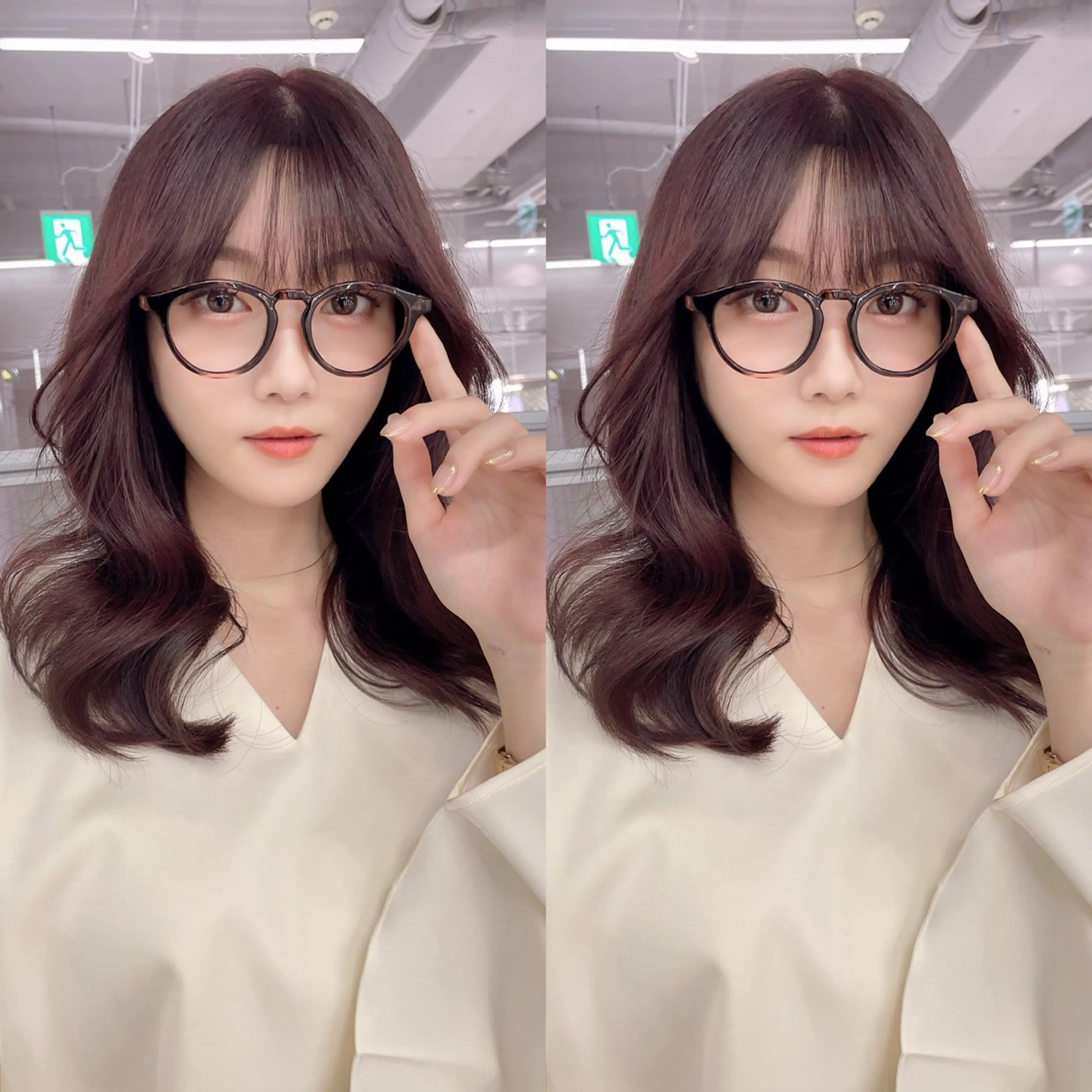 ミディアム カラー レイヤー/髪質改善 /透け感カラー/艶髪のヘアスタイル