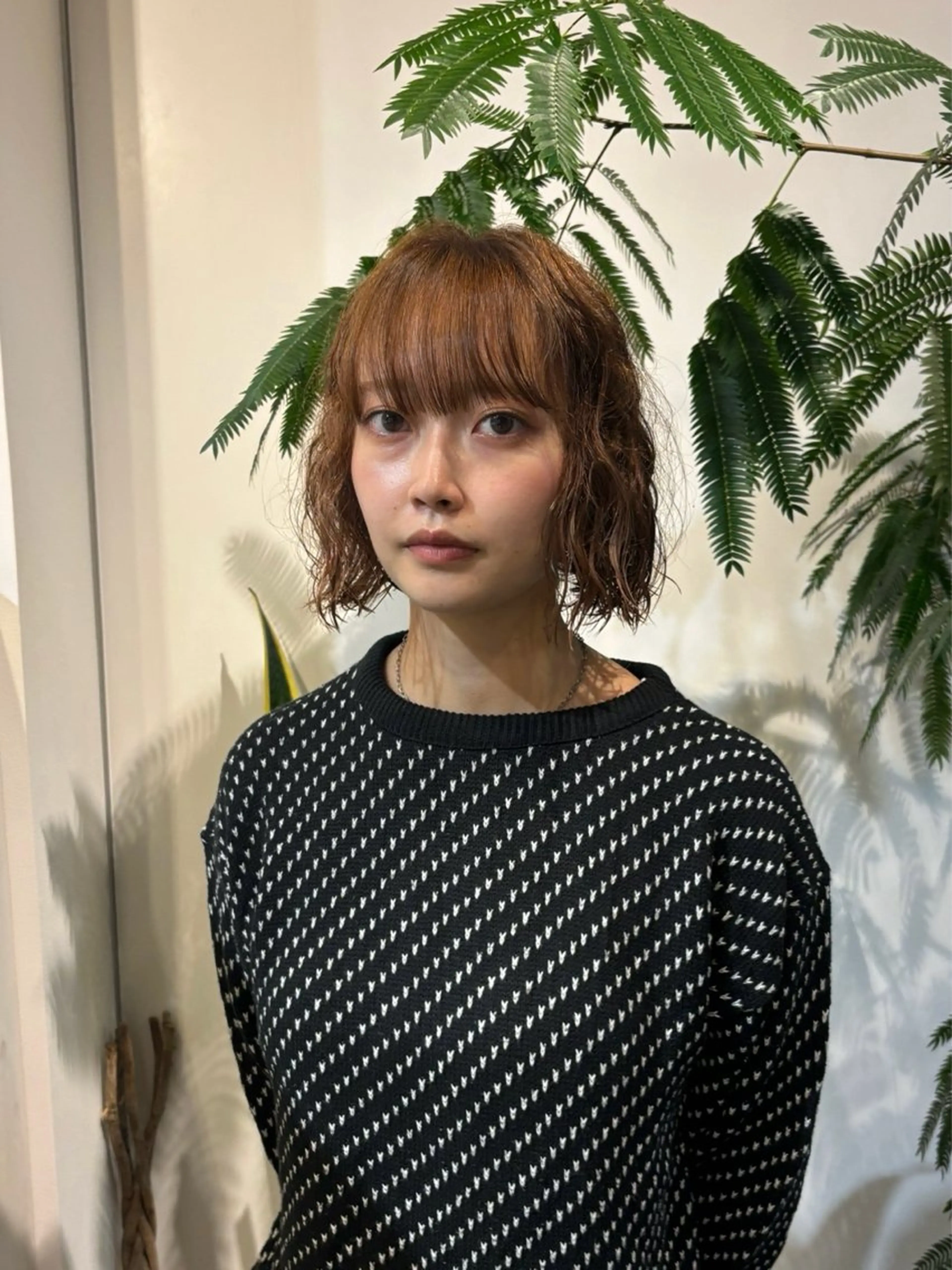 ミディアム パーマ ミディアムパーマ ボブ カット パーマ 悩みを解決💫似合せ RENのヘアスタイル