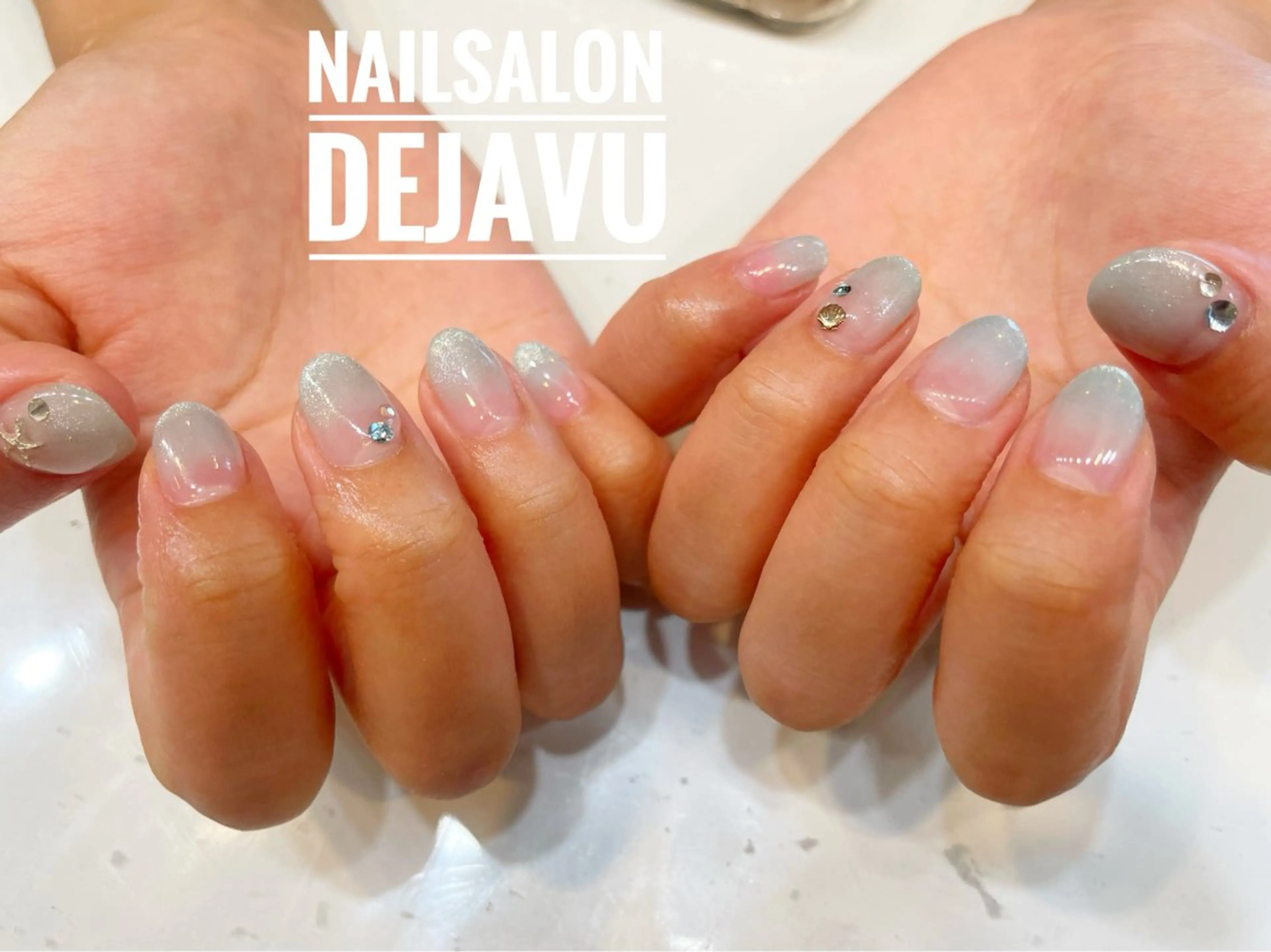ネイル ブルー マグネットネイル ハンドネイル Nailsalon Dejavuのネイルデザイン