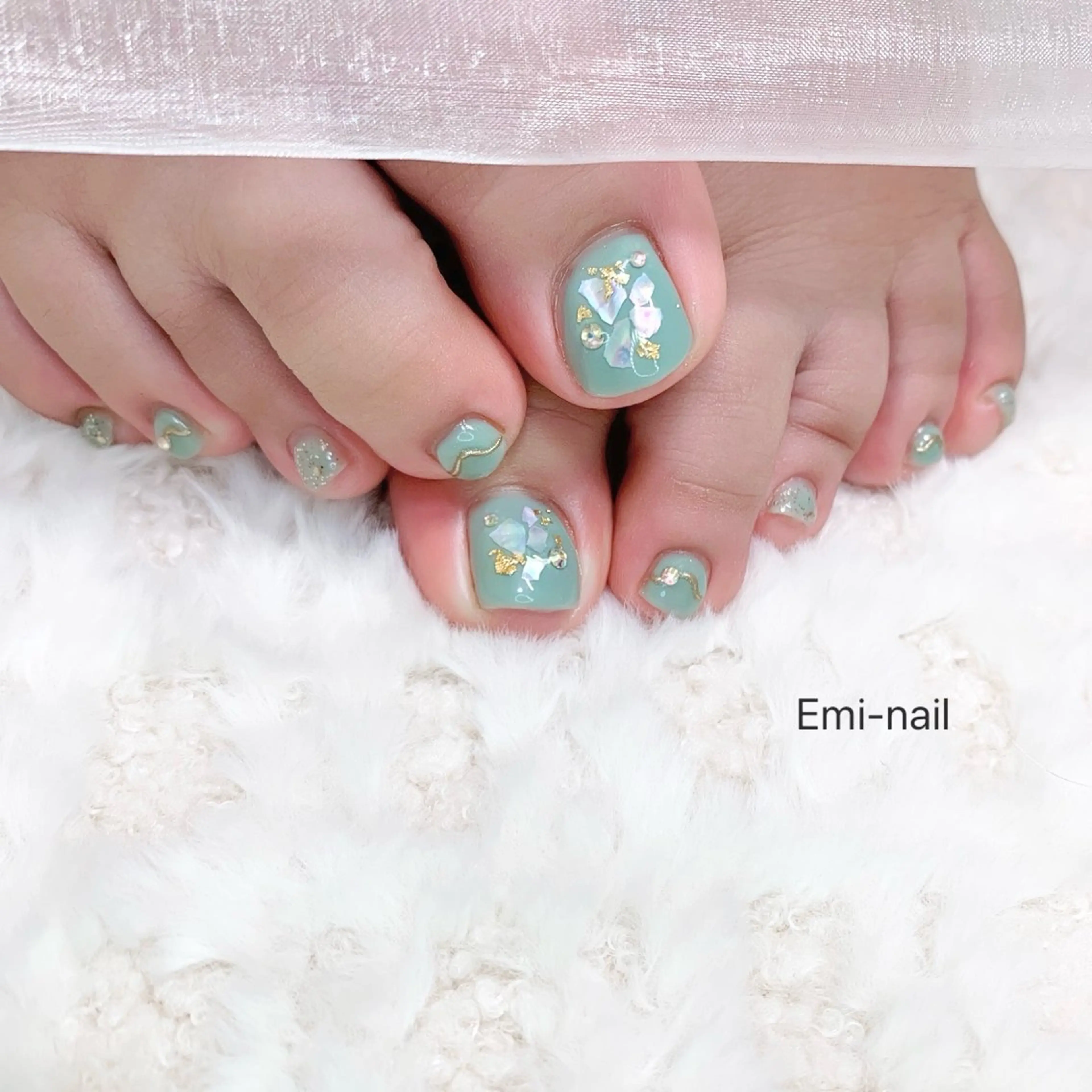 ネイル アートネイル フットネイル 夏ネイル Emi-nail 江﨑のネイルデザイン