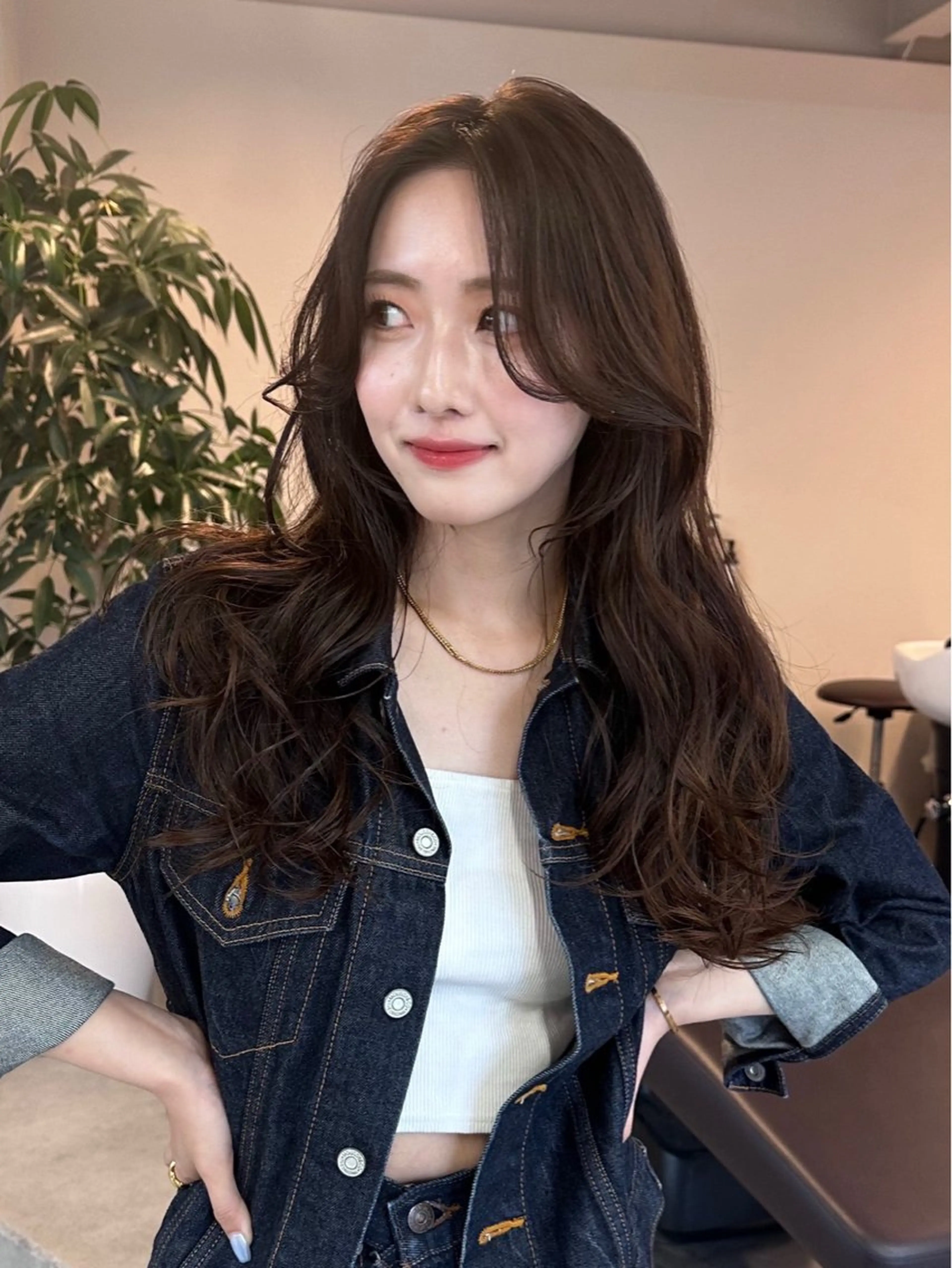 ロング カラー カット ヘアカラー トリートメント ハイトーン×似合わせ 🌱中川慎之介のヘアスタイル