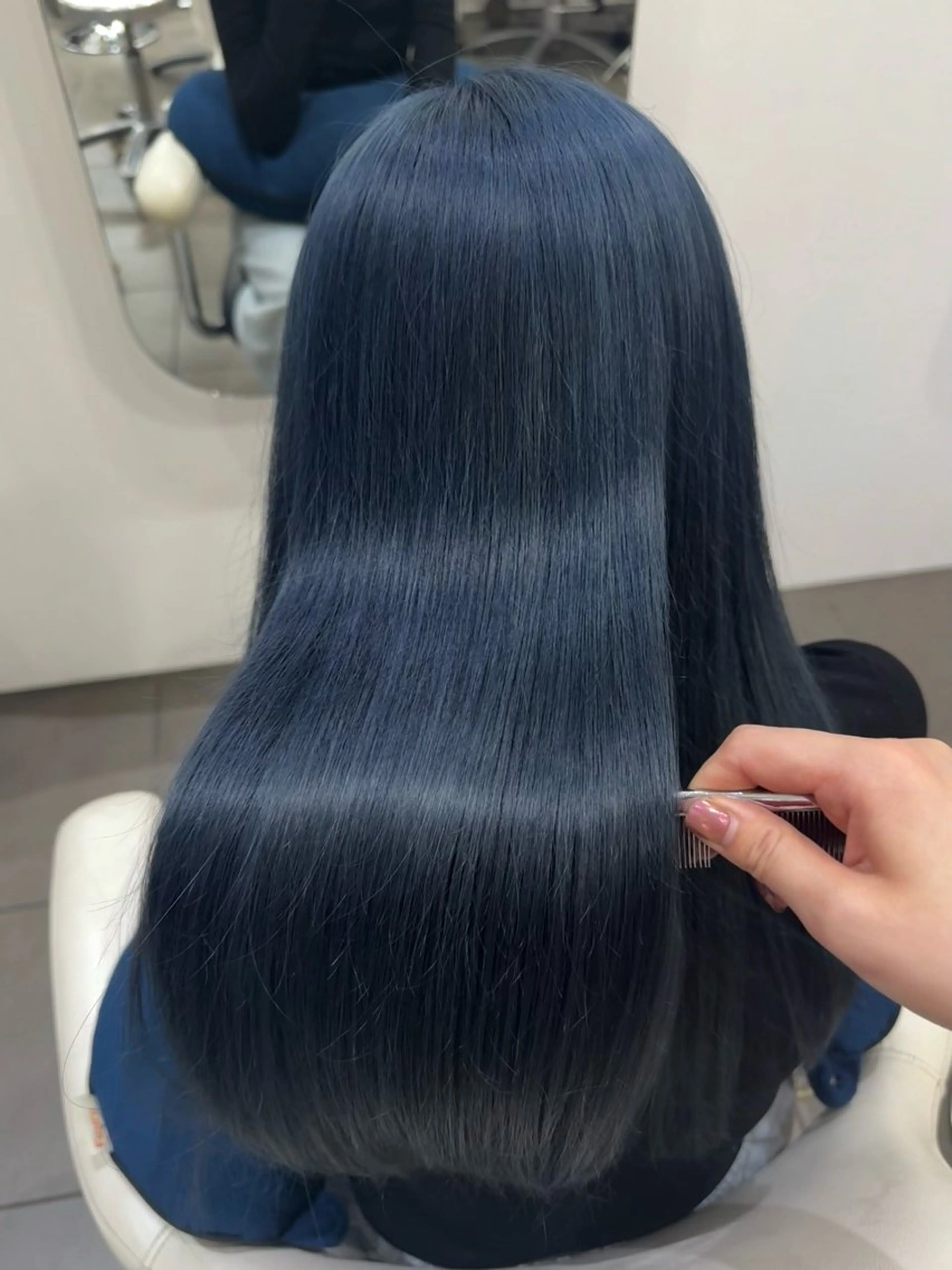 ロング カラー ブルーカラー ネイビーカラー 🎀透明感カラー🎀 ENAのヘアスタイル