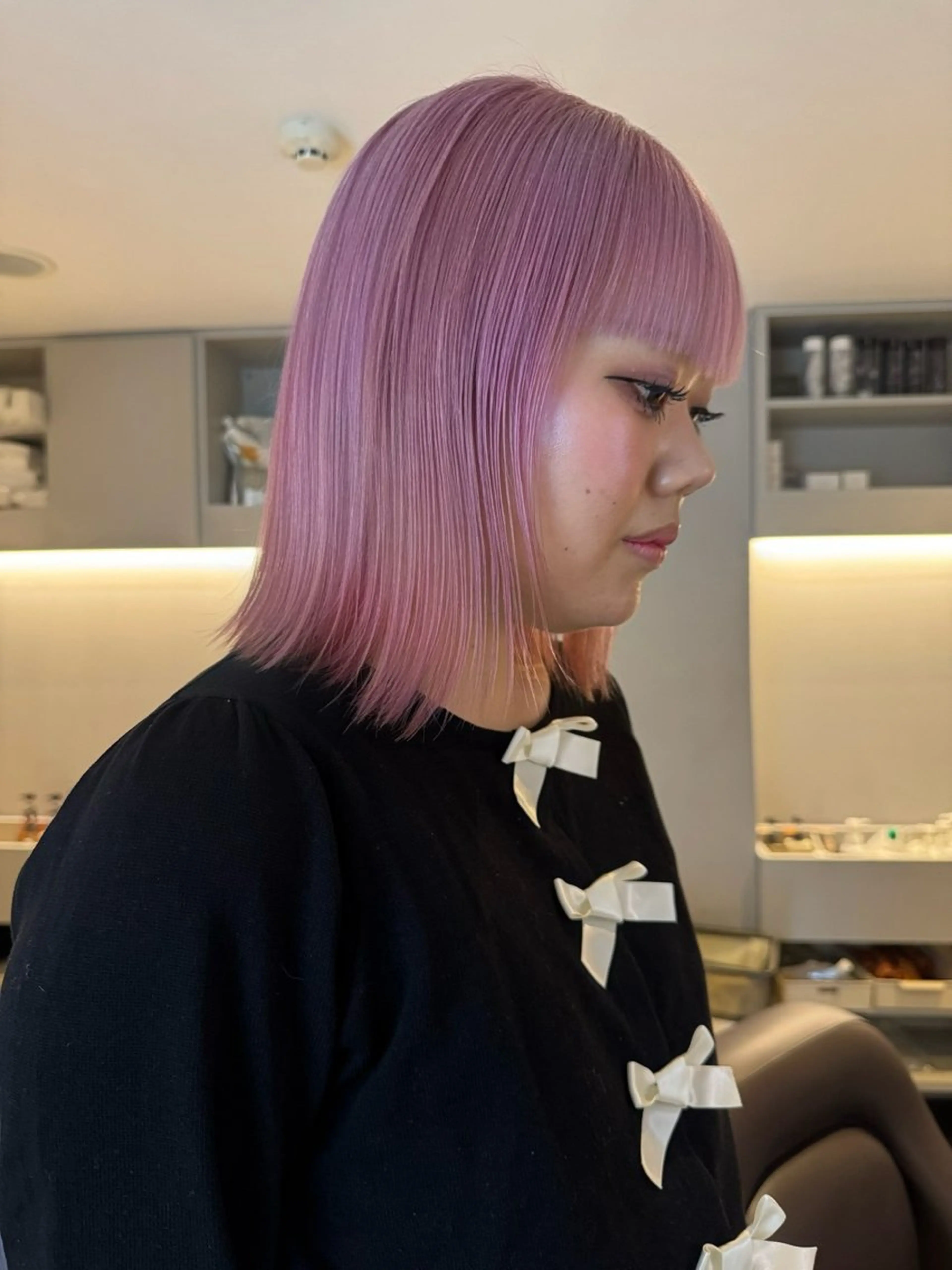 ショート カラー ブリーチ ブロンド ハイトーンカラー ピンクカラー RAIMA ケアハイトーンのヘアスタイル