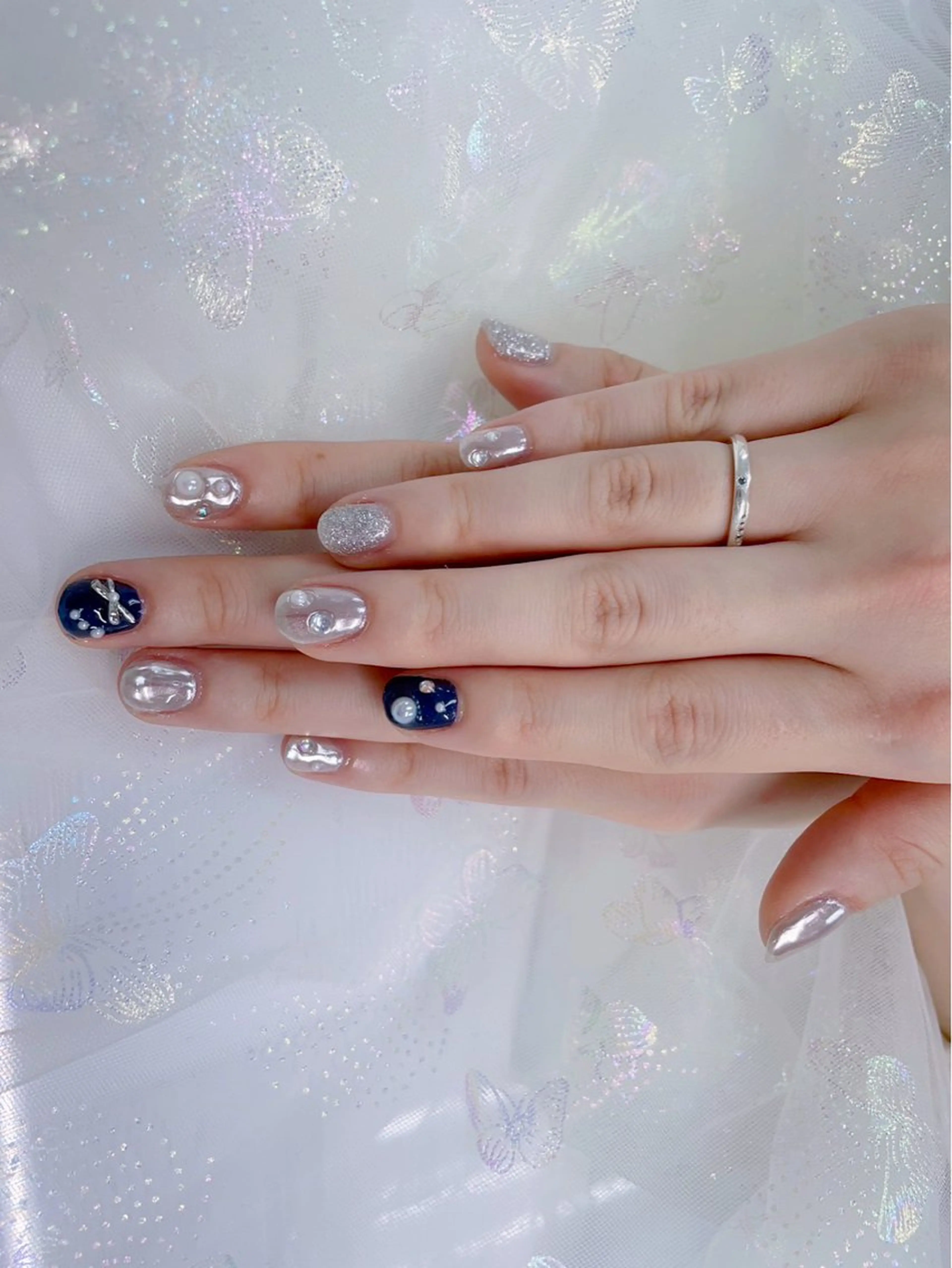 ネイル パーツ全部¥110 サロンミミのネイルデザイン