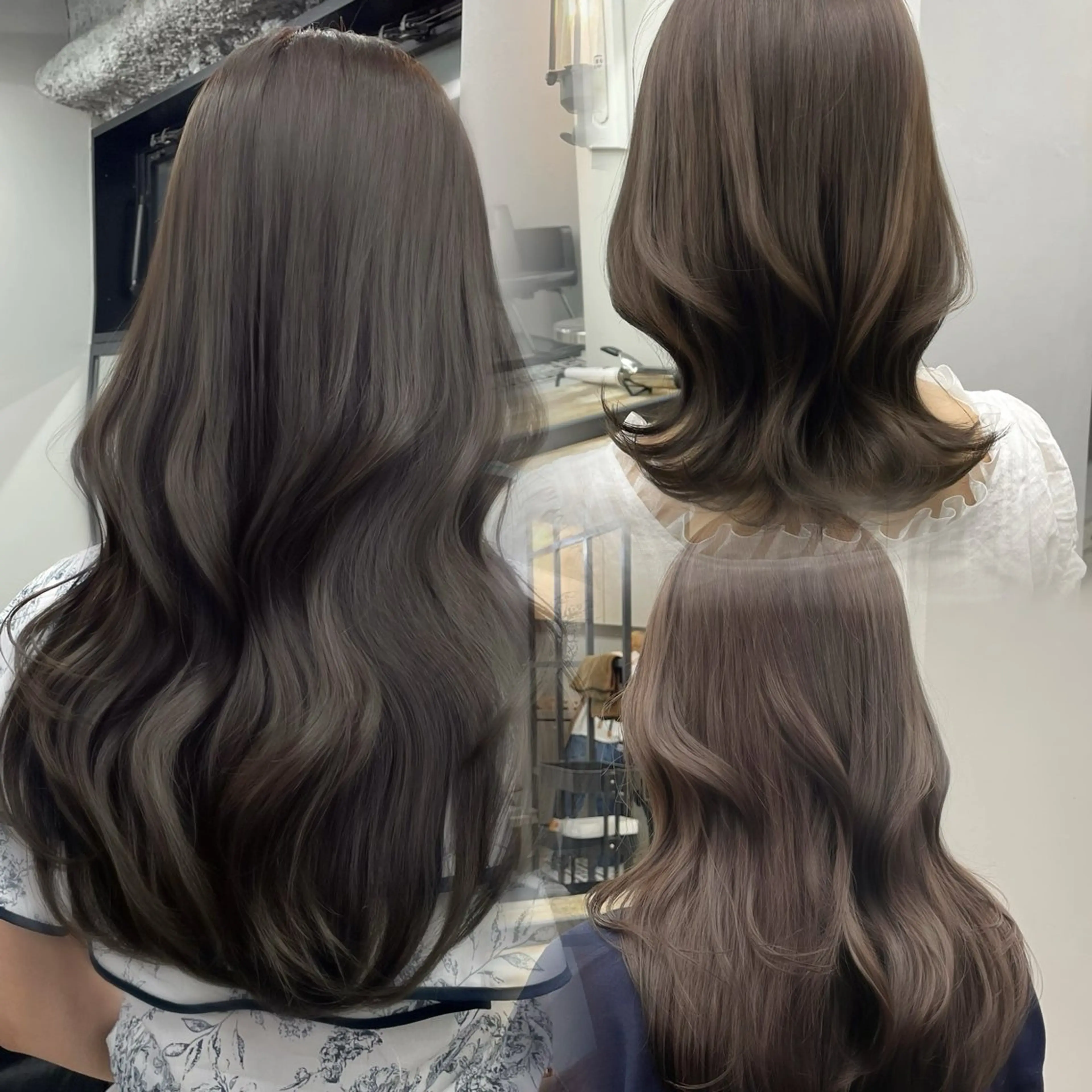 ロング カラー 新宿/韓国ヘア/ 髪質改善ストレートのヘアスタイル