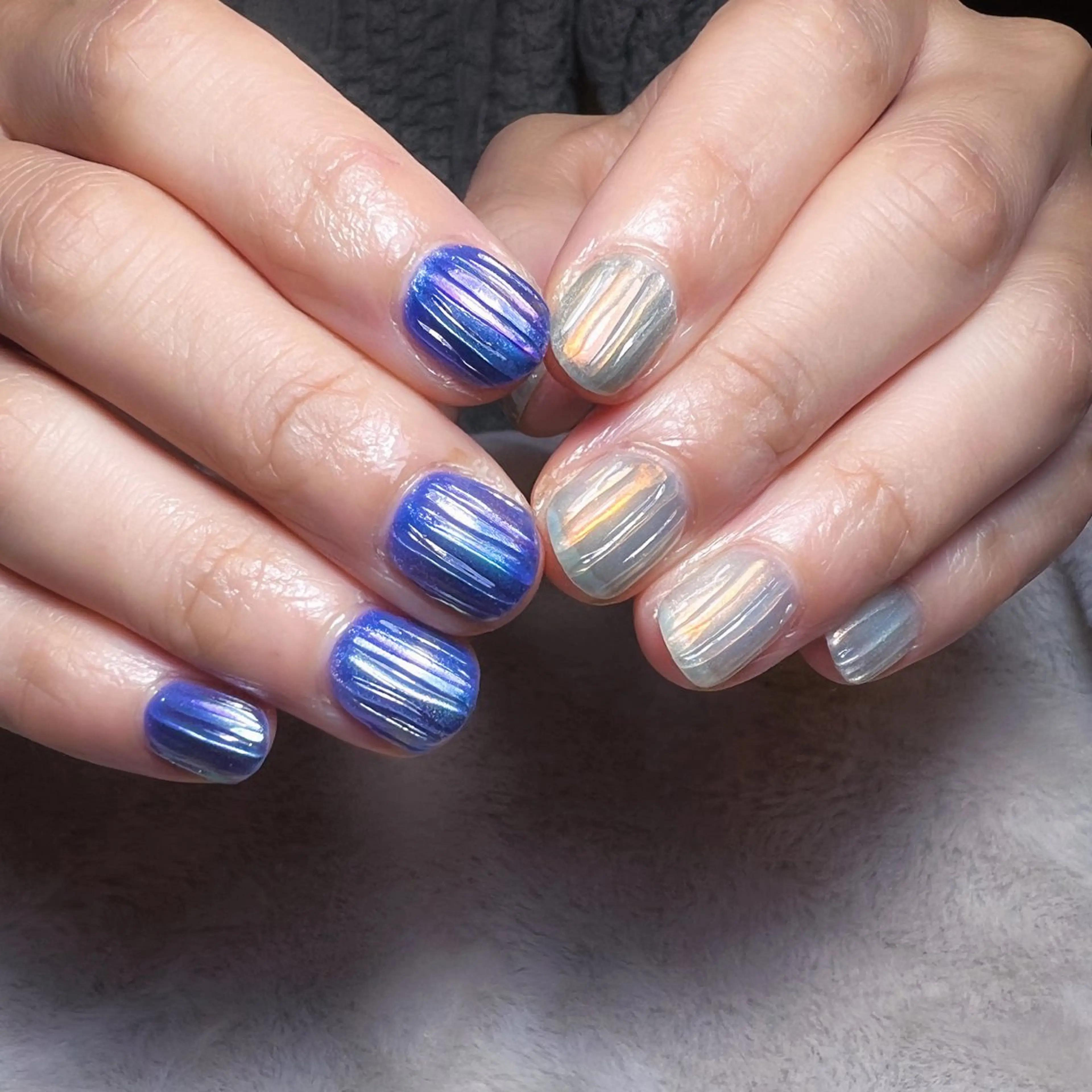 ネイル オーロラネイル マグネットネイル LEFTNAILS フィルインニュアンスのネイルデザイン