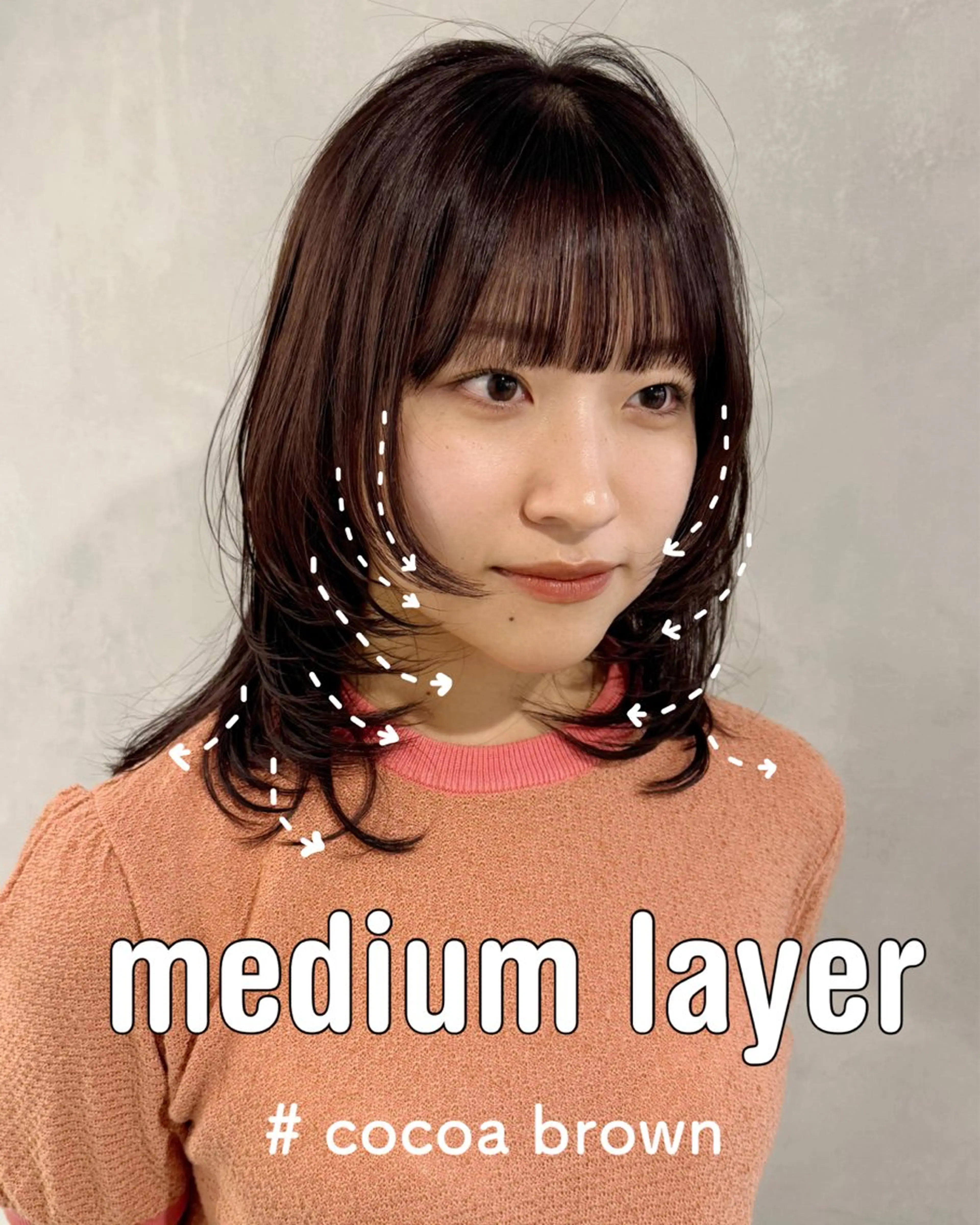 セミロング カット ヘアカラー トリートメント 顔周りcut・ご相談 =新宿しずく🇰🇷のヘアスタイル