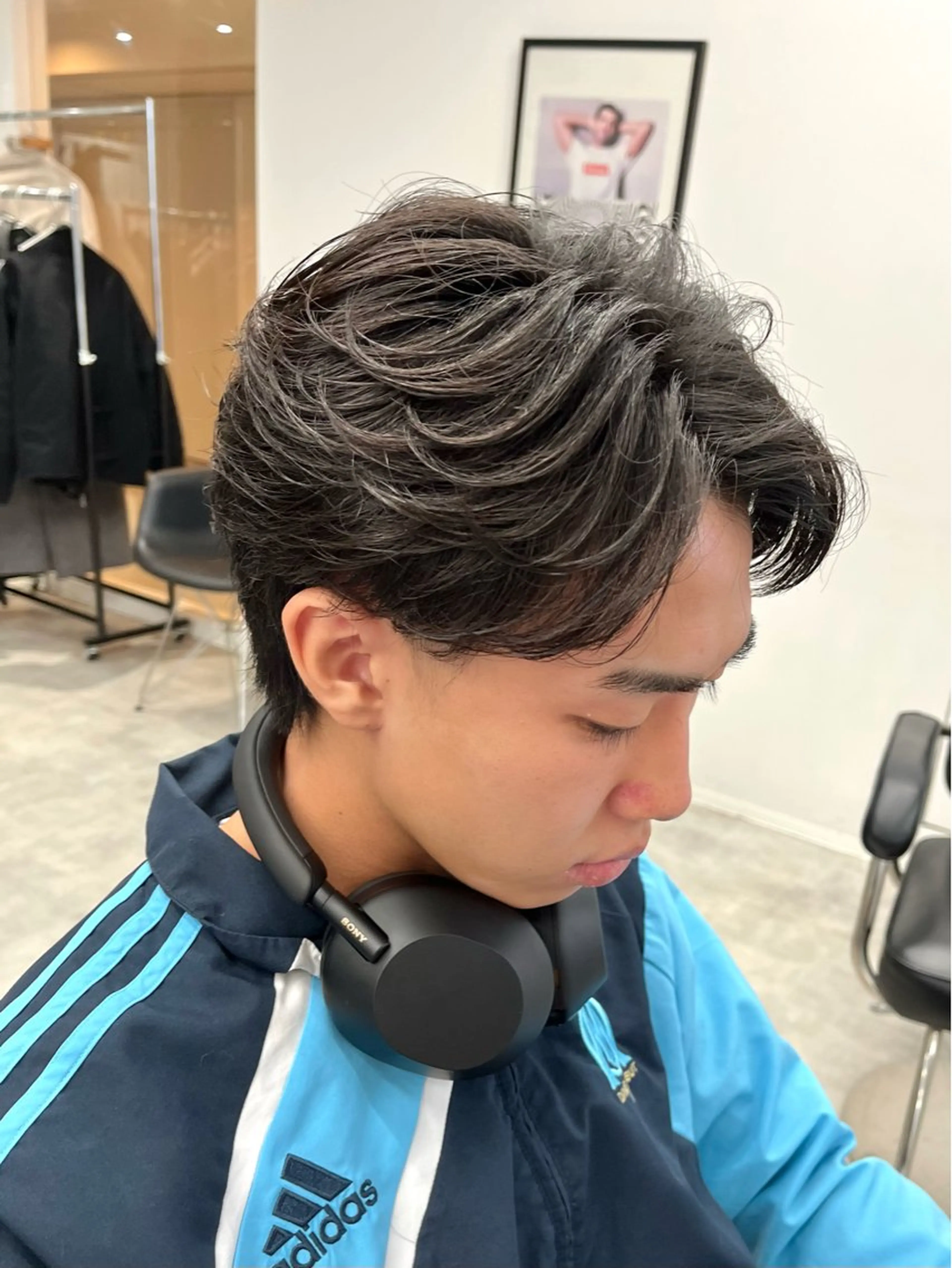 ショート パーマ メンズ フェザーパーマ メンズパーマ カット パーマ 新潟メンズパーマ 新潟駅/小田拓実のヘアスタイル