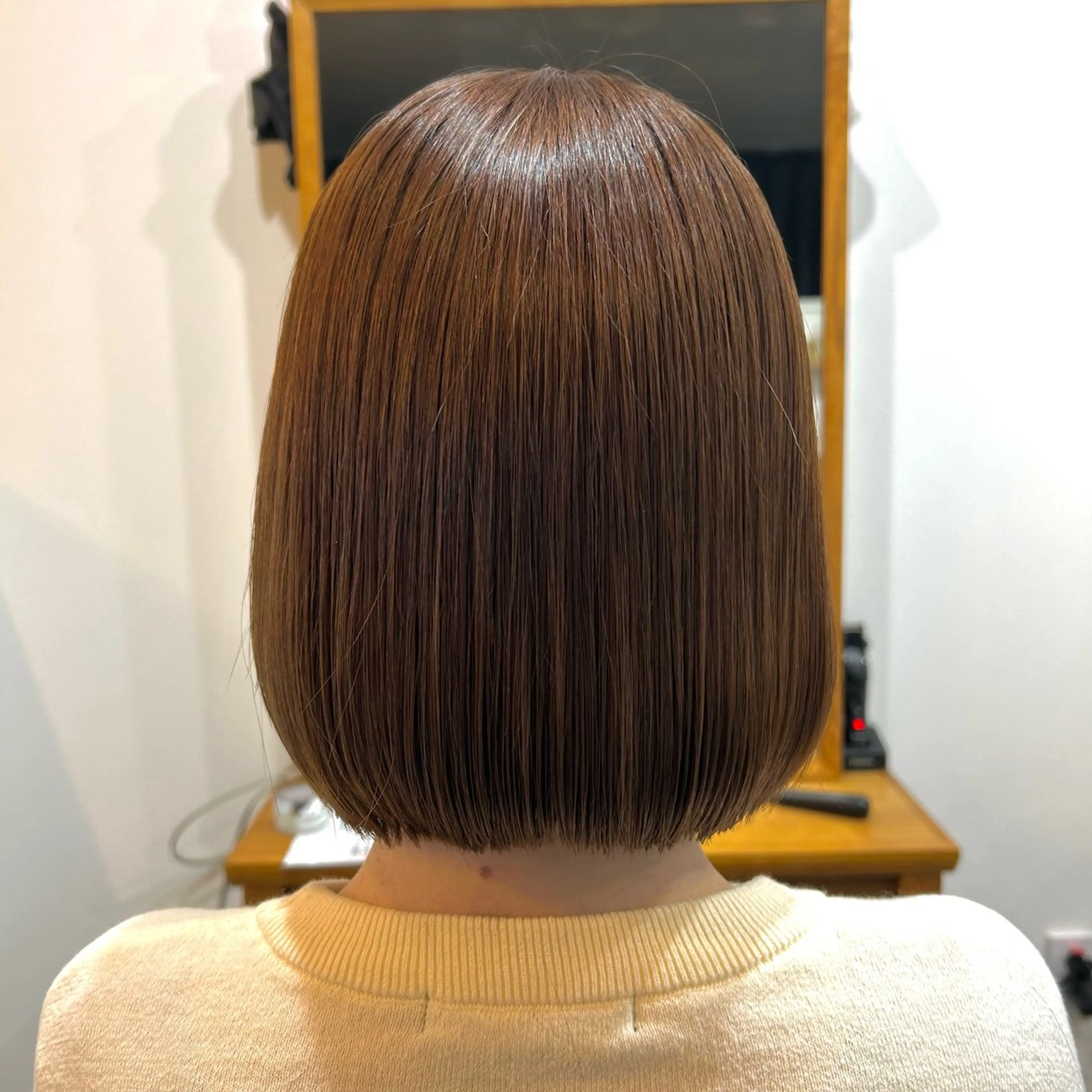 ミディアム カット 縮毛矯正 トリートメント 牧 ゆりか𓋈のヘアスタイル