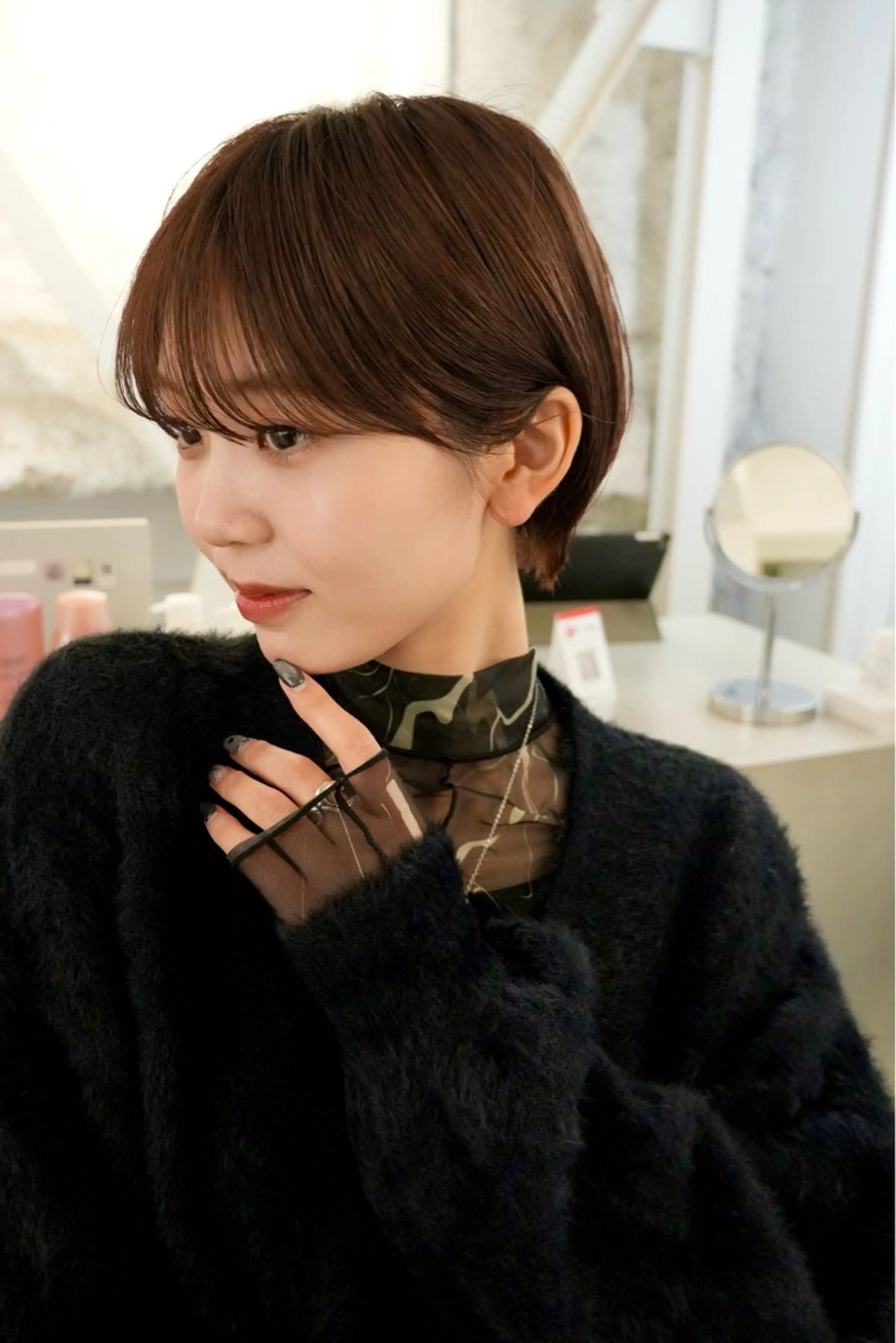 ショート カット ヘアカラー 骨格診断で絶対可愛い ✨丸みショート✨凌弥のヘアスタイル
