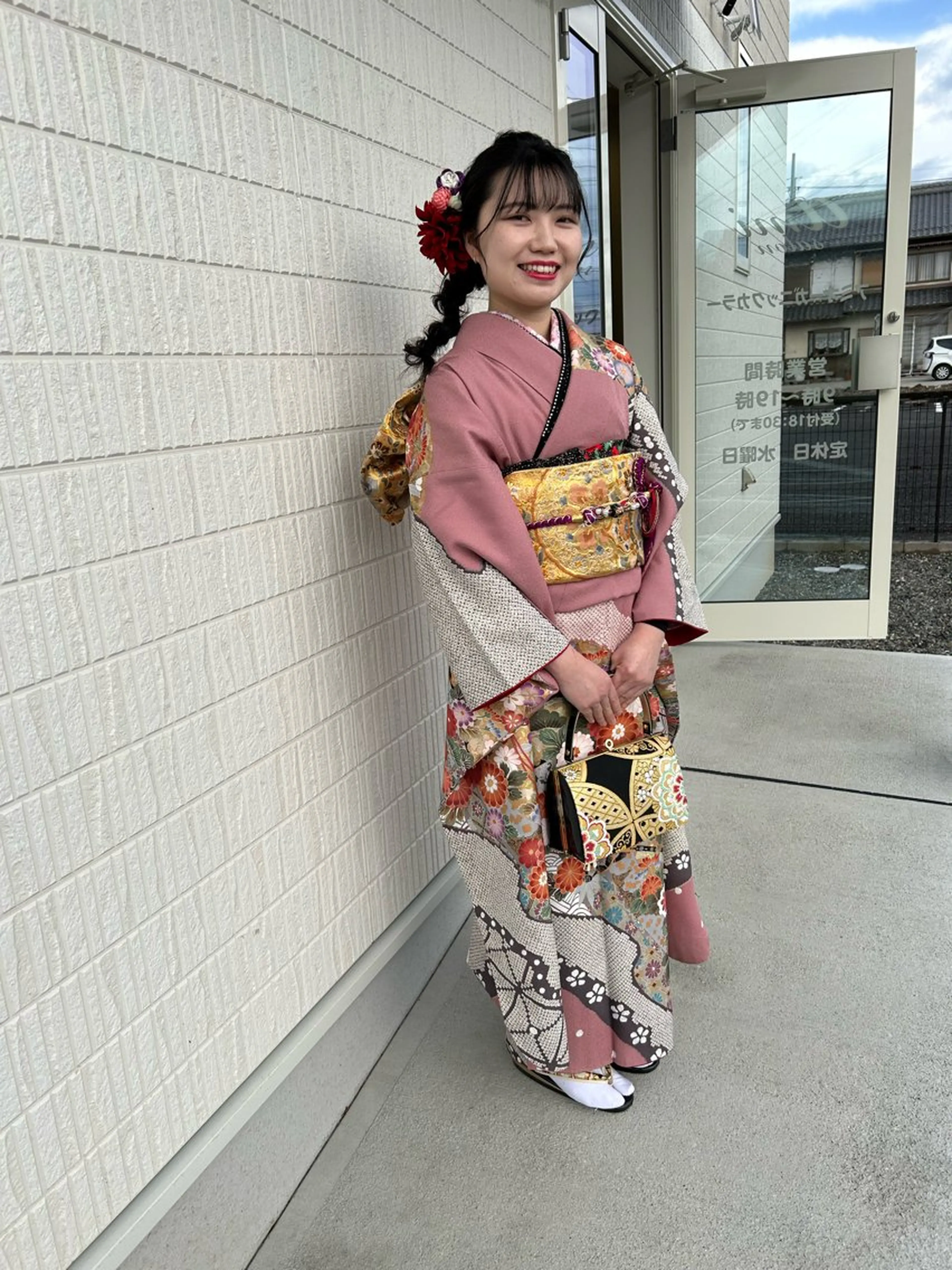 ロング ヘアアレンジ ロング 着付け アミオーガニック カラーのヘアスタイル