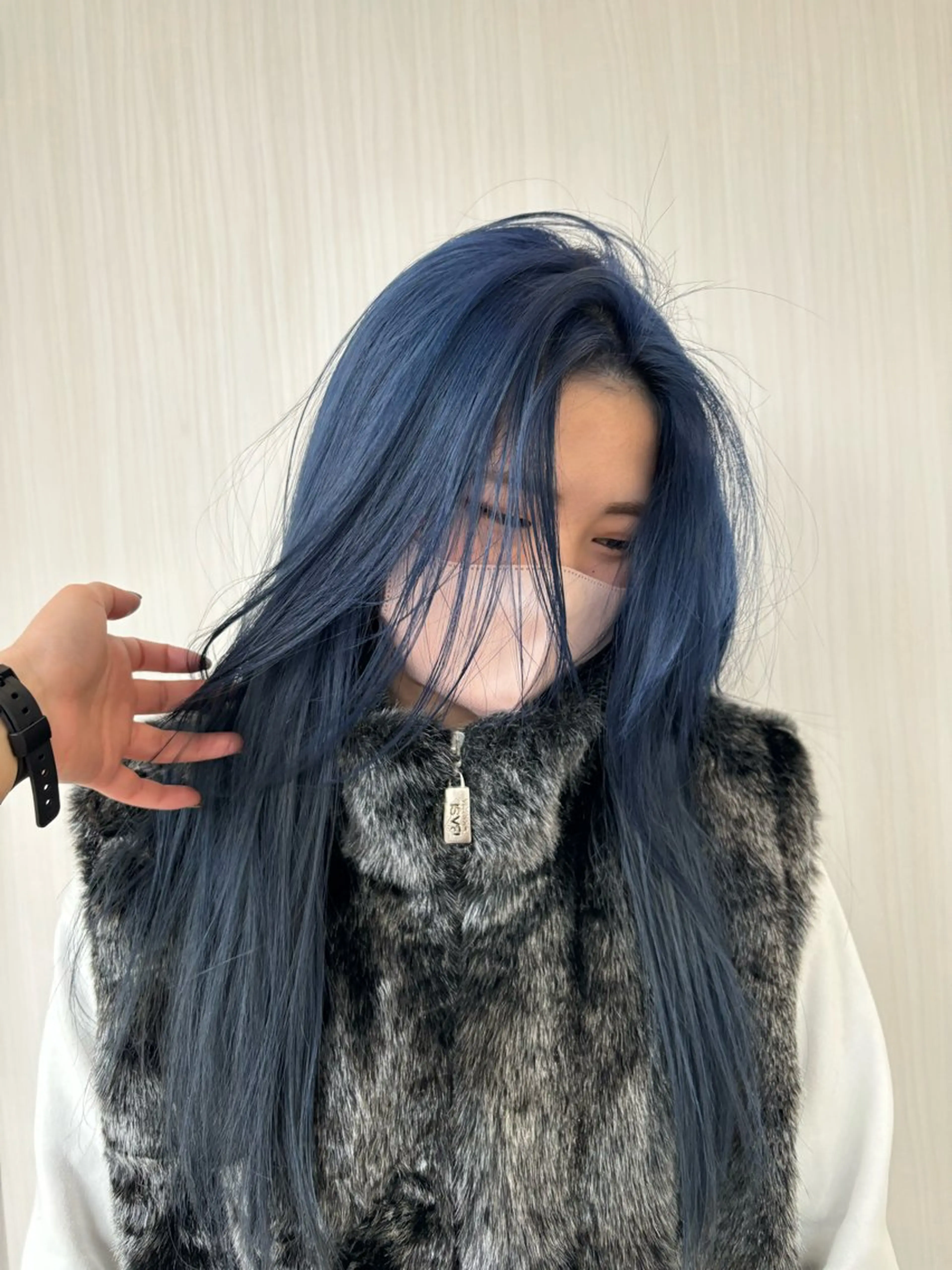 前髪カット＋ダブルカラー（ブリーチ込み）＋髪質改善トリートメントの写真