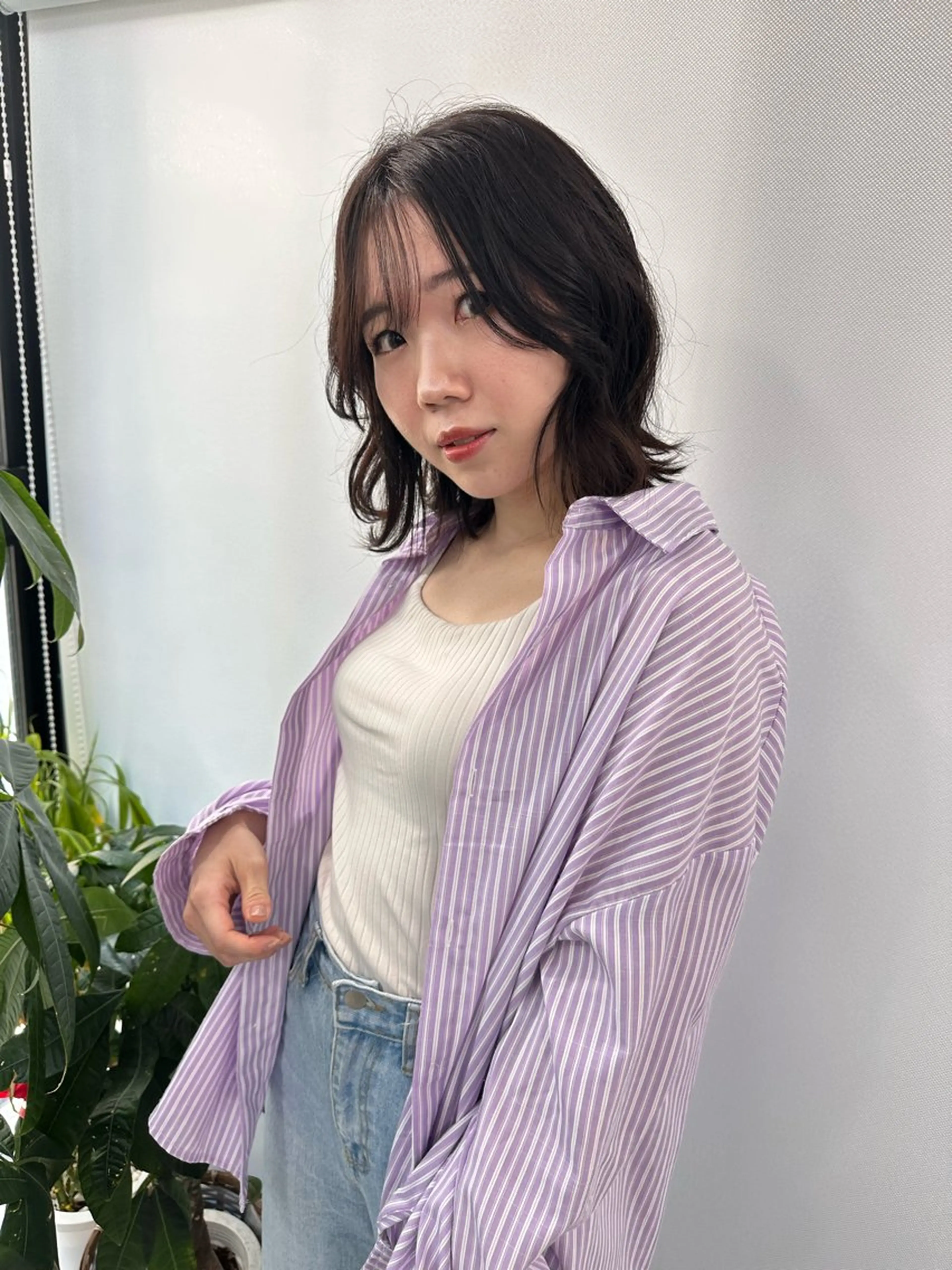 ミディアム ハイライト 髪質改善 小顔カット Endearing 銀座/レイヤーカットのヘアスタイル