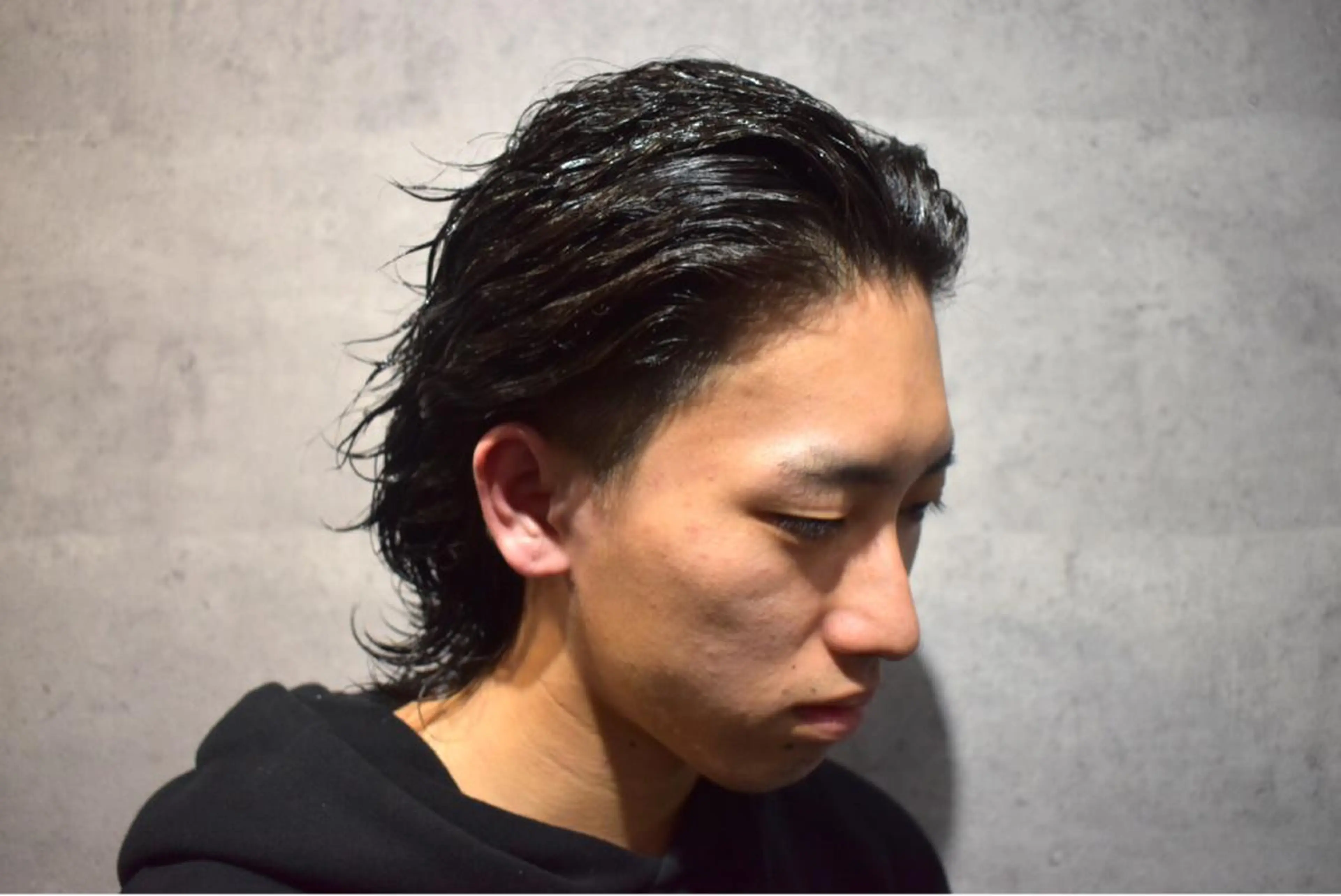 ロング パーマ ヘアアレンジ メンズ カット パーマ ヘアセット 中西 将斗のヘアスタイル