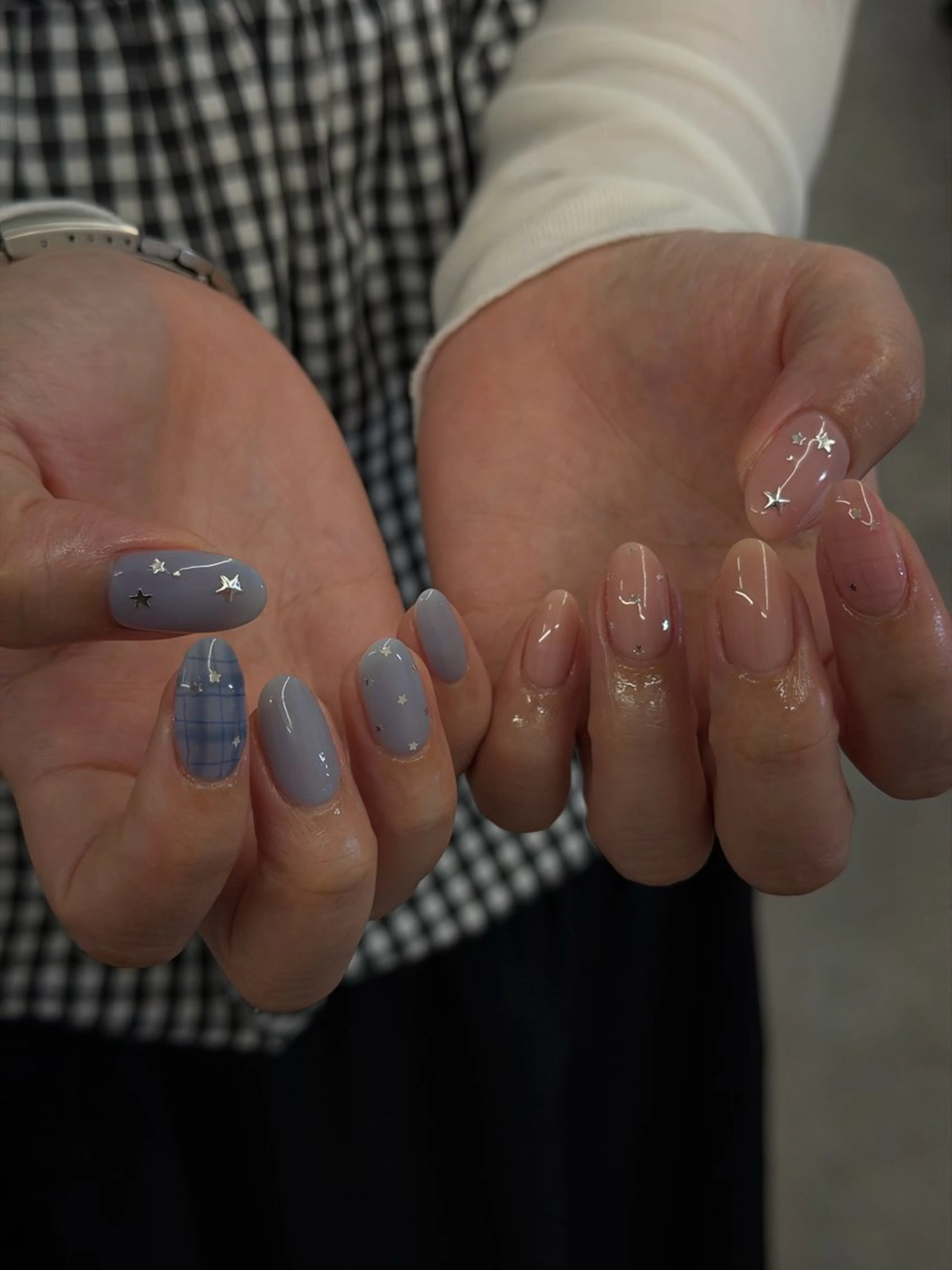 ネイル ドット ジェルネイル キラキラネイル レース マグネットネイル ハンドネイル ハンドケア Bana_ Nailのネイルデザイン