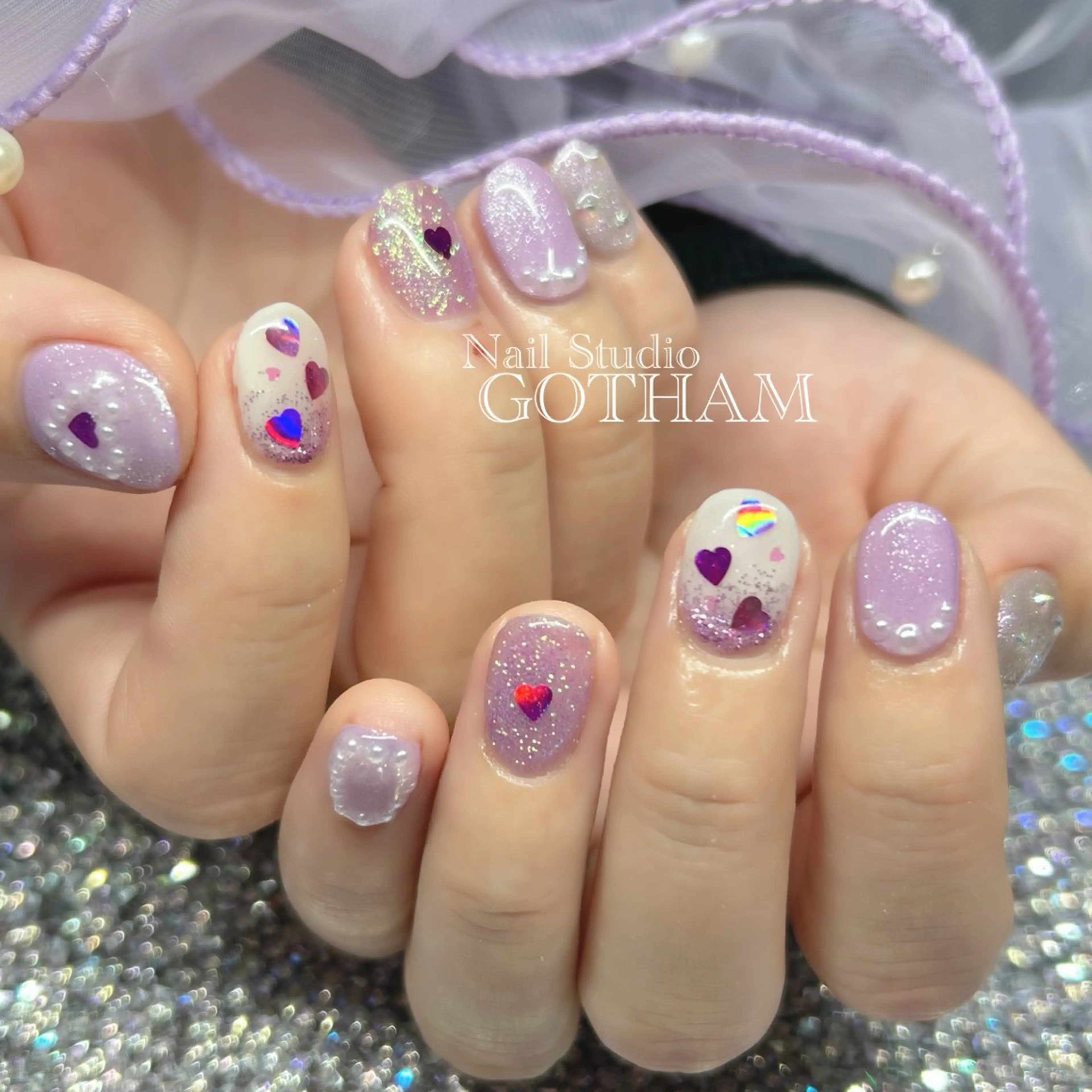 ネイル ハンドネイル 高円寺駅からすぐ🌈 ネイルGOTHAMのネイルデザイン