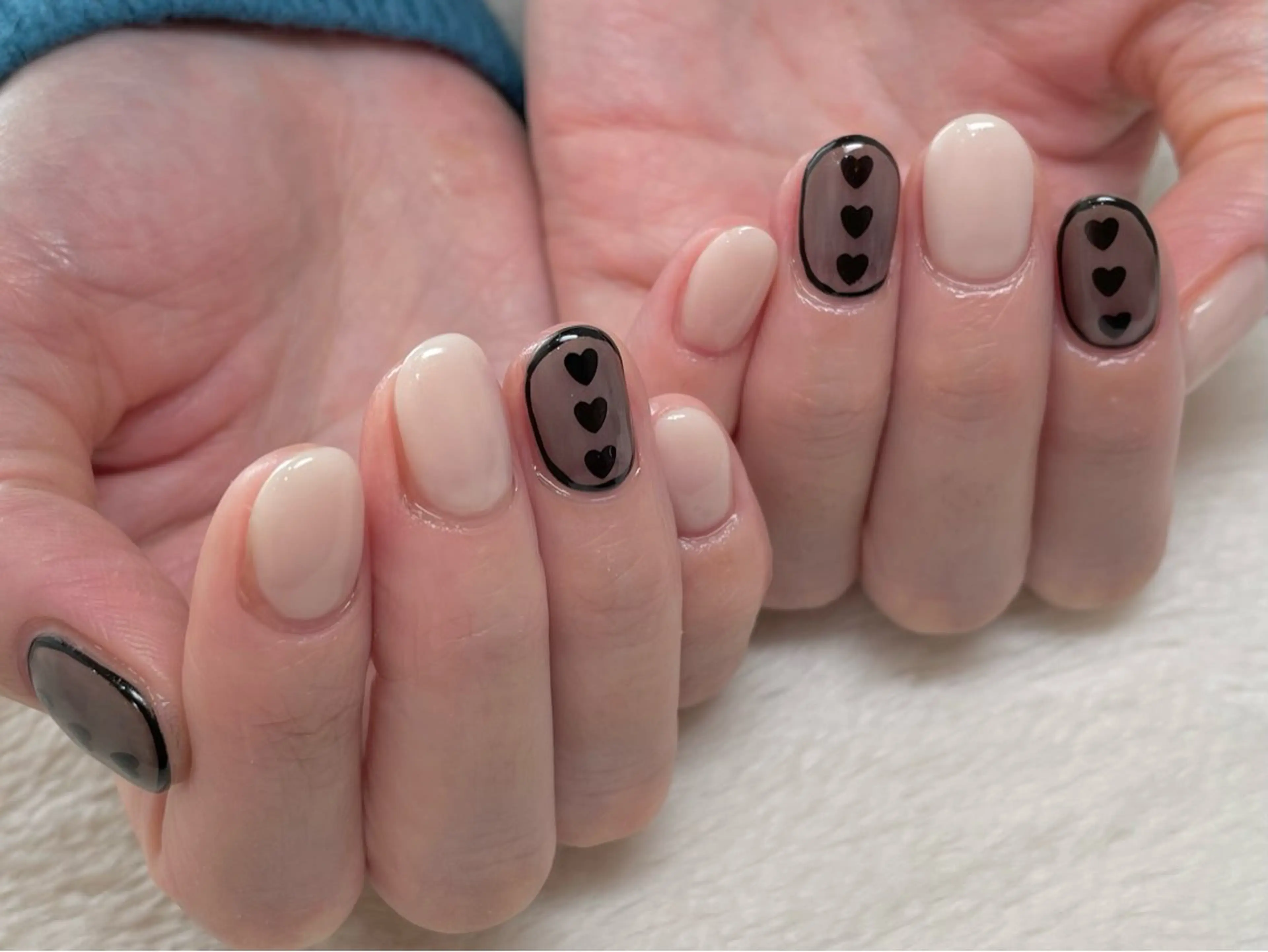ネイル ハート ハンドネイル riri-nail Rie Endoのネイルデザイン