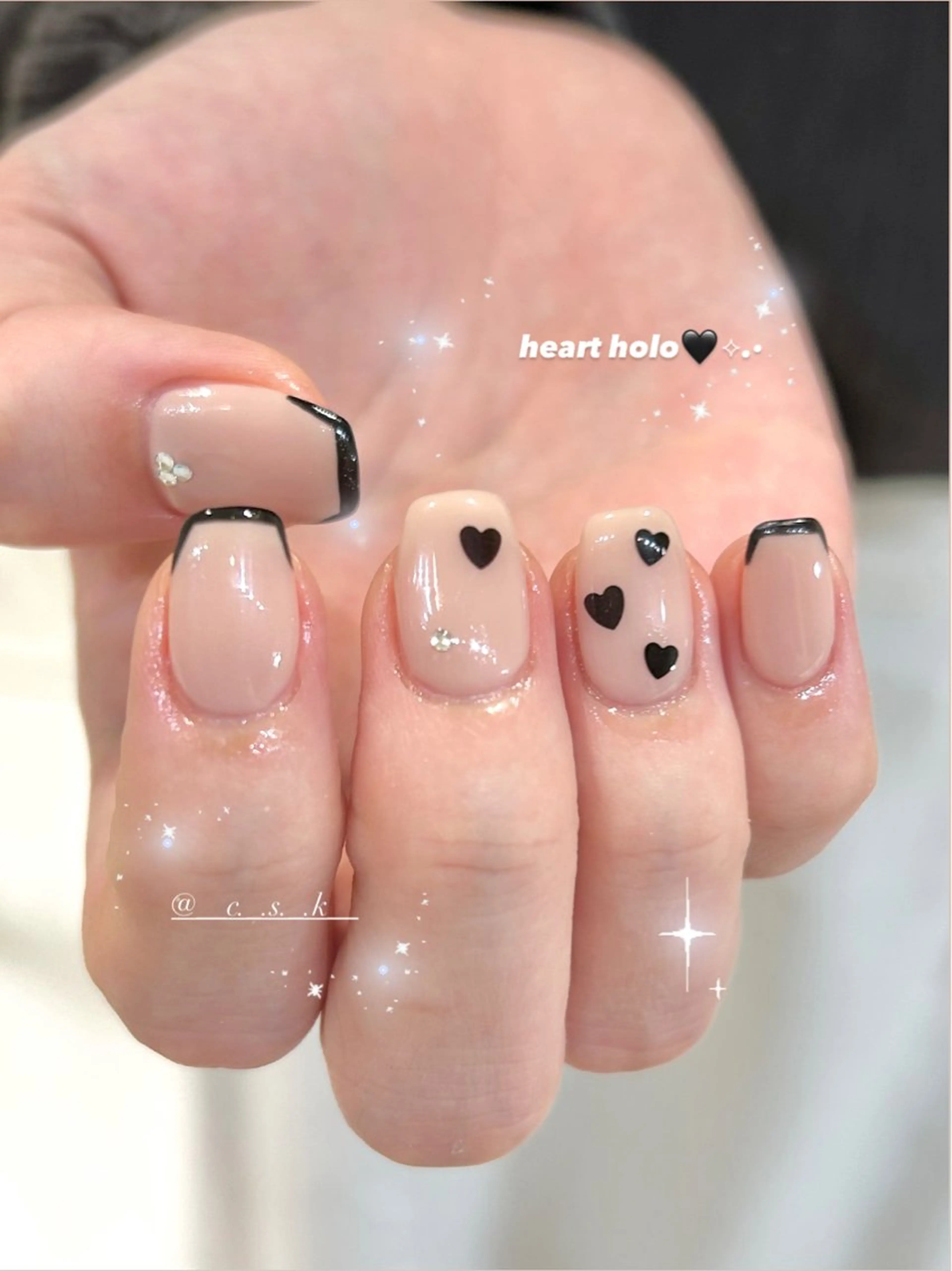 ネイル ハンドネイル 🎀チーク/ちゅるん 🫧chisa🎀のネイルデザイン