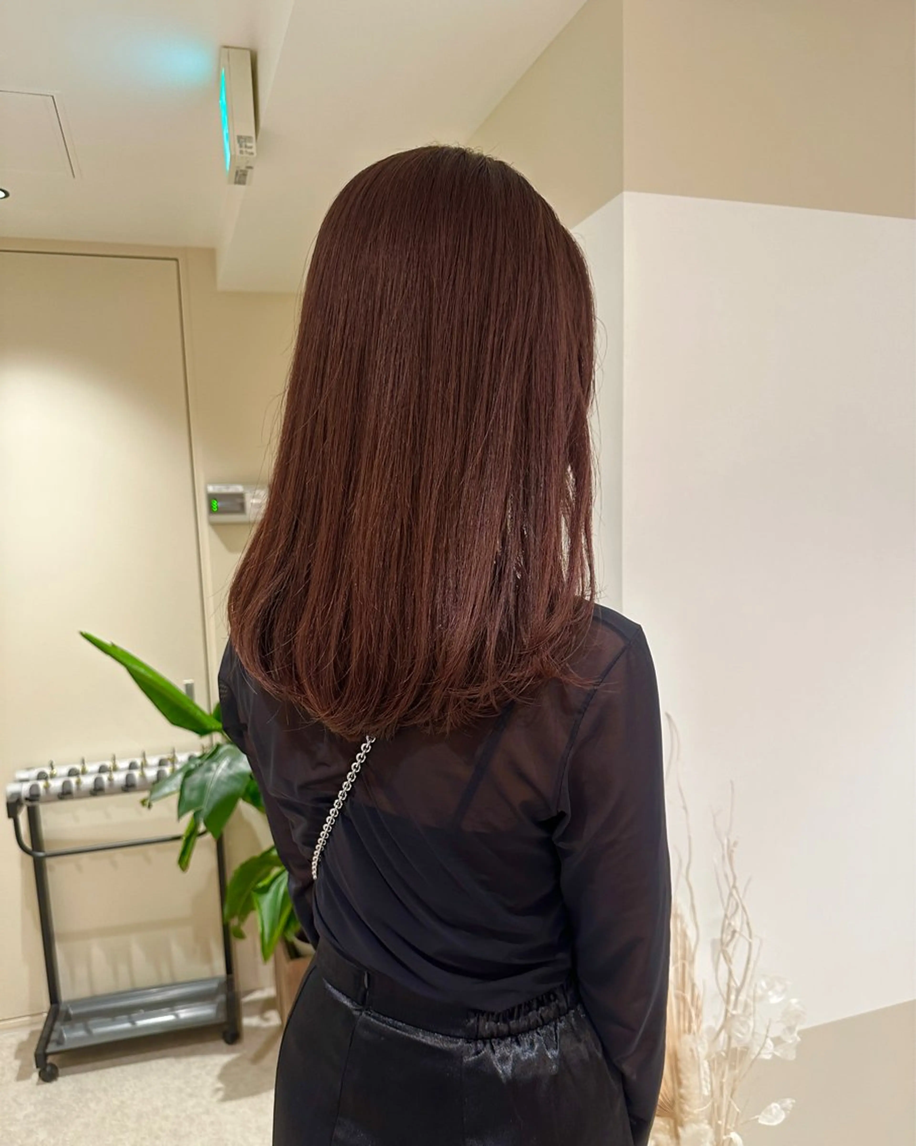 セミロング カラー ベージュカラー ピンクカラー ピンクベージュ カット ヘアカラー トリートメント 金ウンス 髪質改善カラーのヘアスタイル