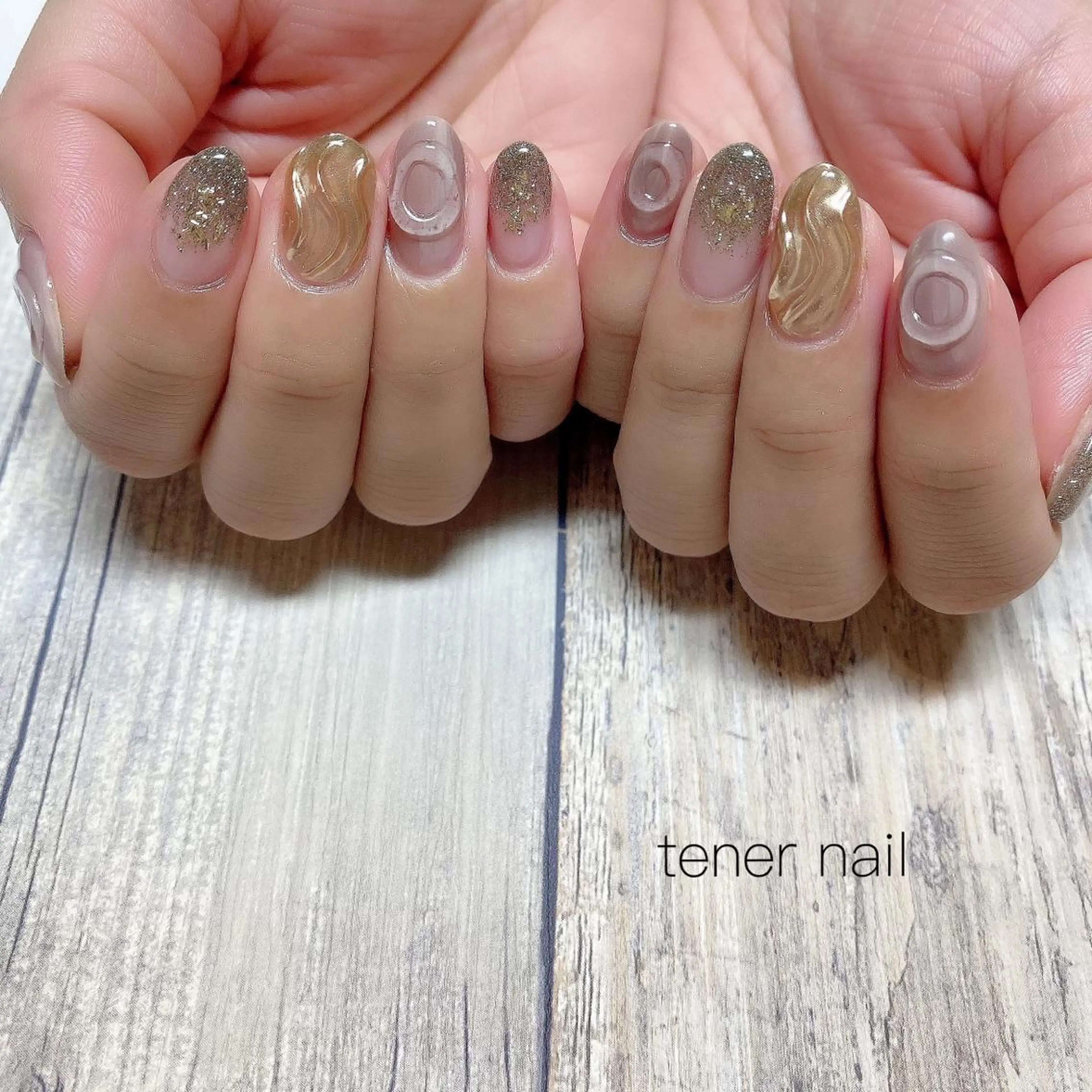 ネイル フラッシュネイル ラメ(グリッター) ニュアンスネイル テネルネイル tener nailのネイルデザイン