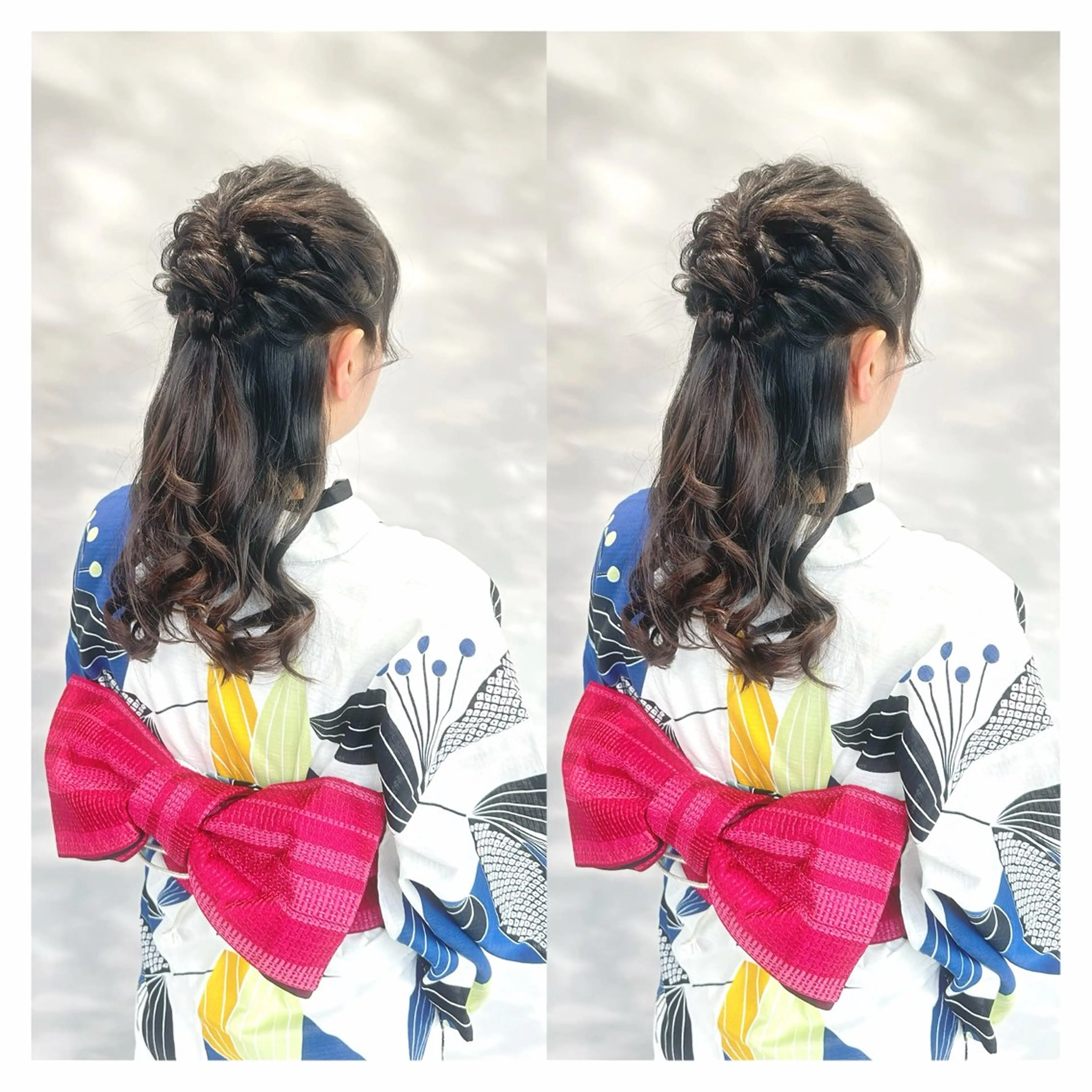 セミロング ヘアセット 🖤kana/艶髪/ 韓国風暗髪カラー🖤のヘアスタイル