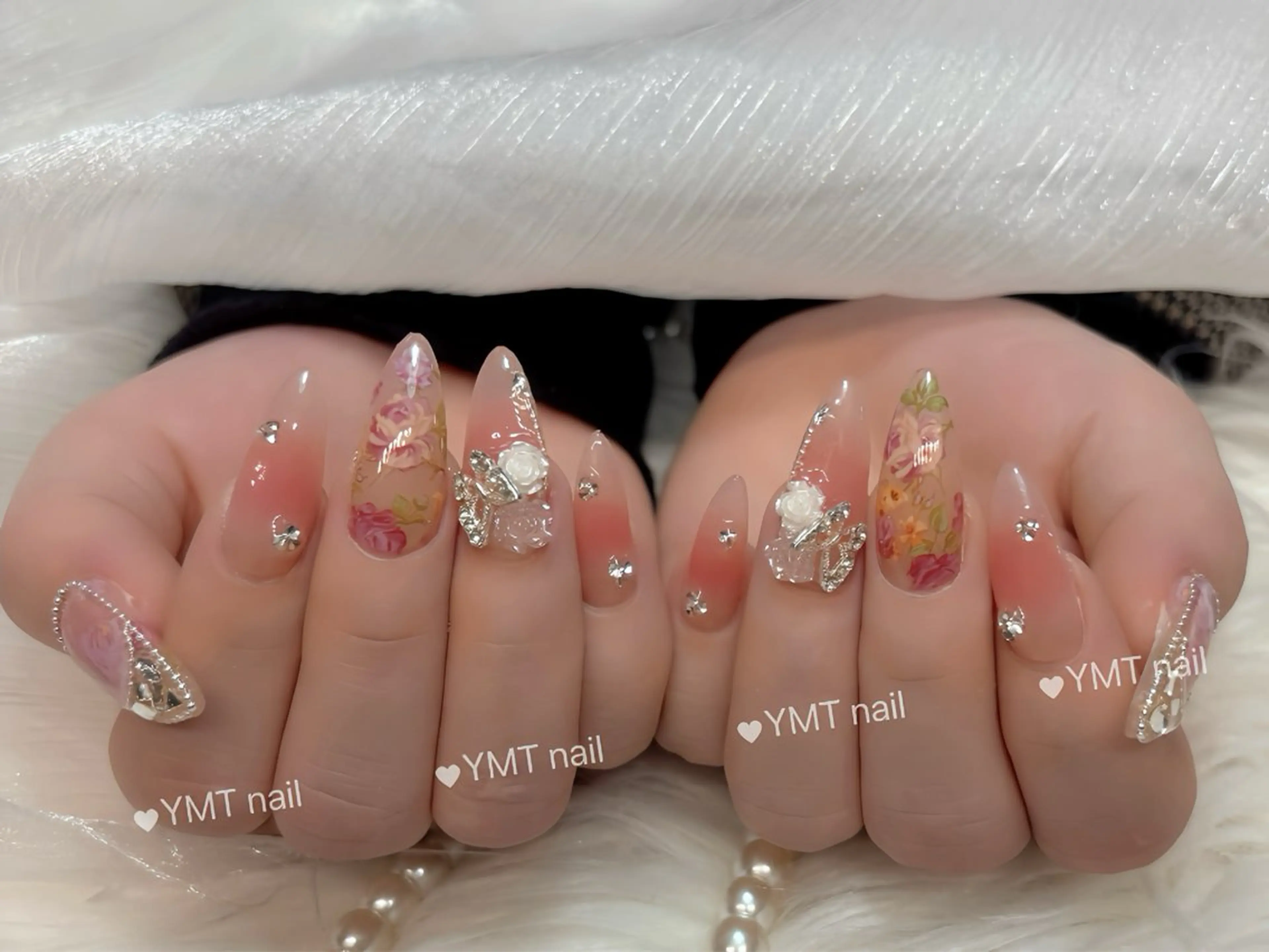 ネイル 長さ出し フットネイル ジェルネイル 韓国ネイル マグネットネイル ハンドネイル YMT. NailStudioのネイルデザイン