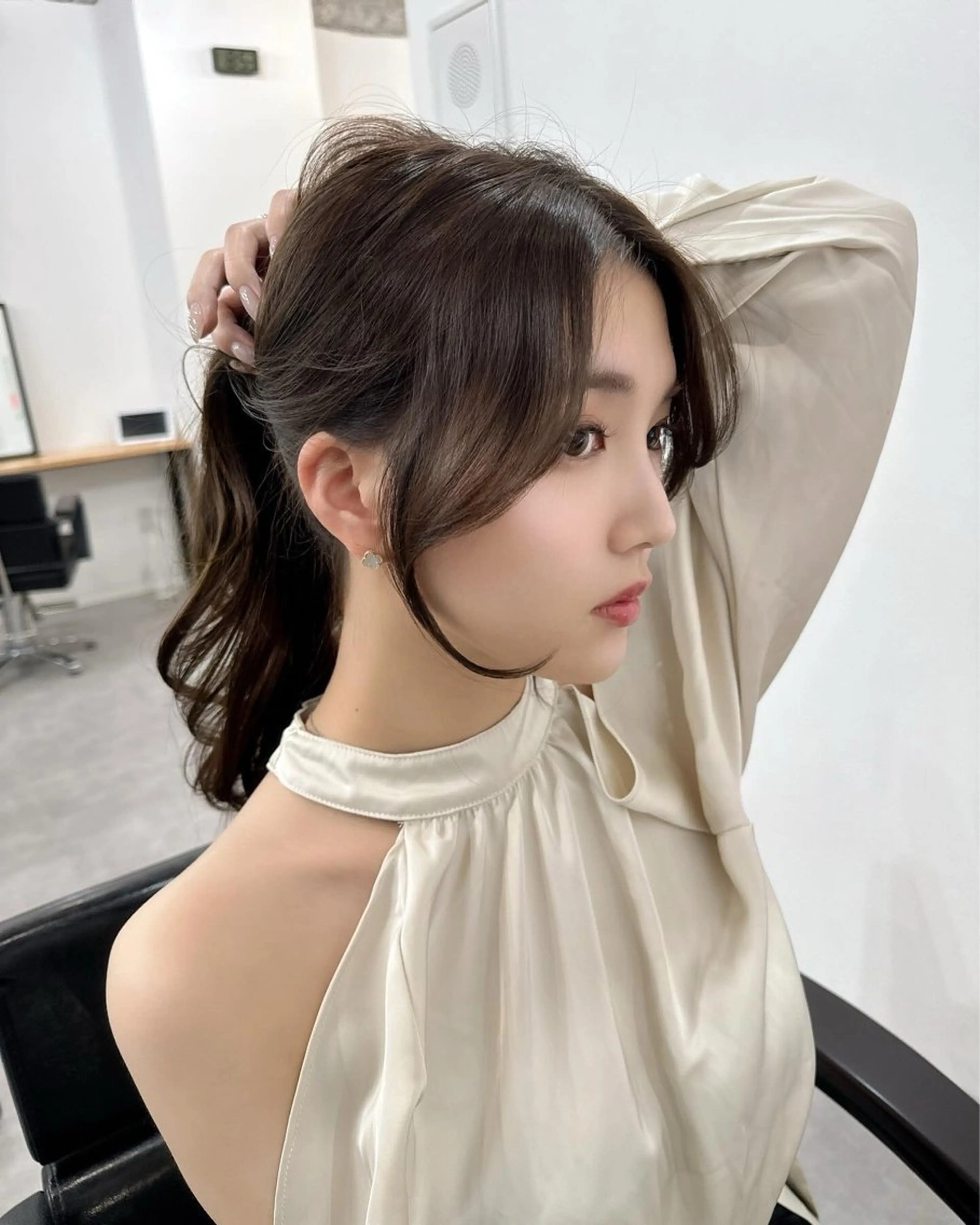 ロング のり🐼顔まわり/ 韓国/レイヤーカットのヘアスタイル